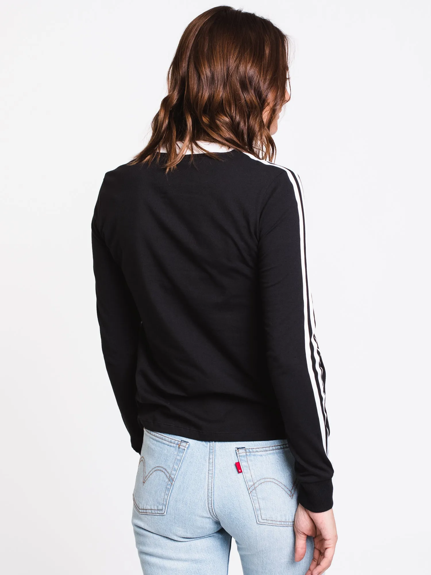 ADIDAS 3 STRIPE LC LOGO LONG SLEEVE TEE  - CLEARANCE