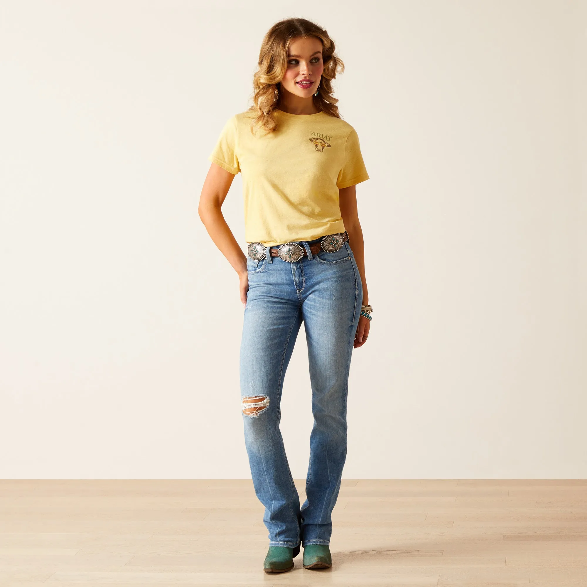 Ariat Ladies Cow Sunset T-Shirt 10048684 in Jojoba