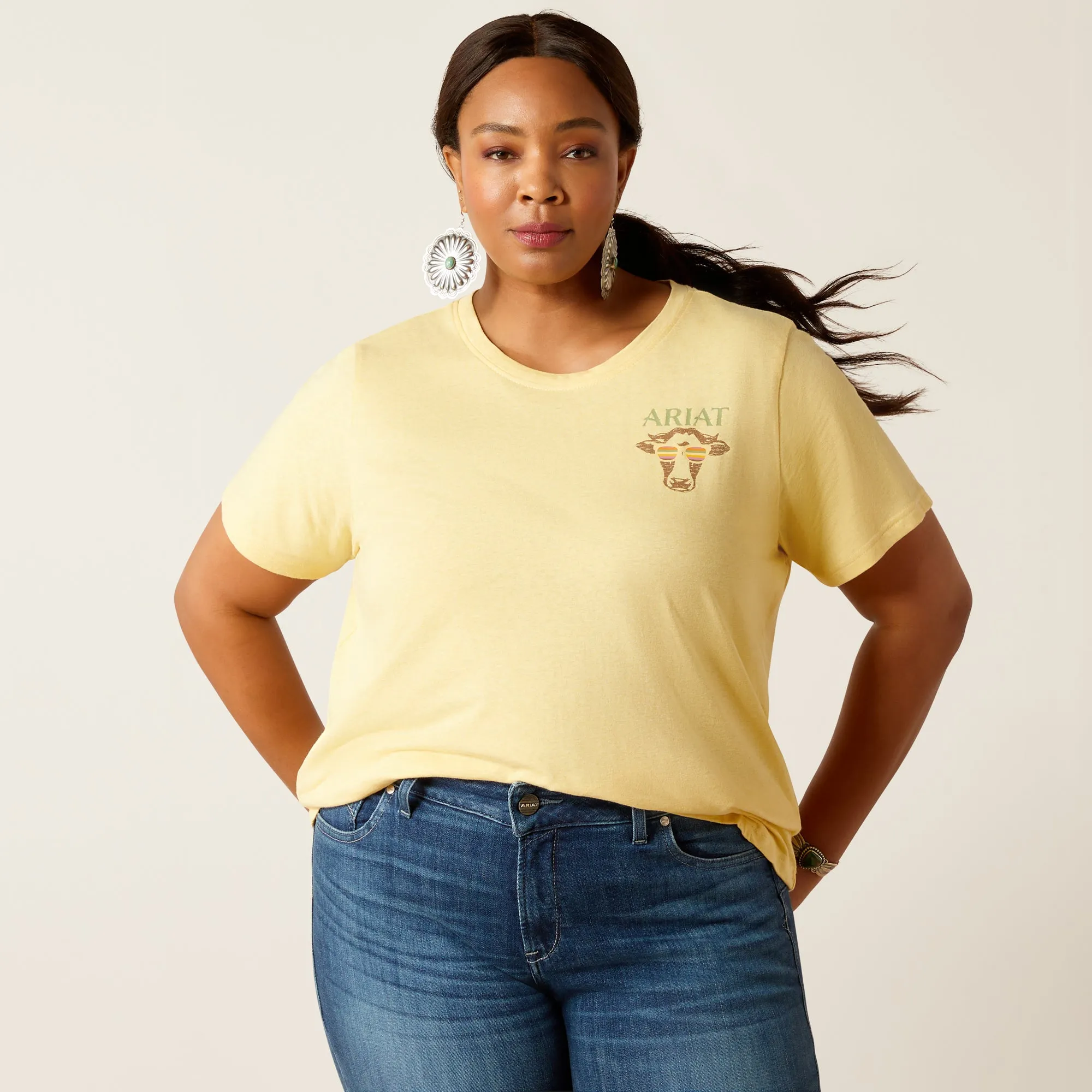 Ariat Ladies Cow Sunset T-Shirt 10048684 in Jojoba