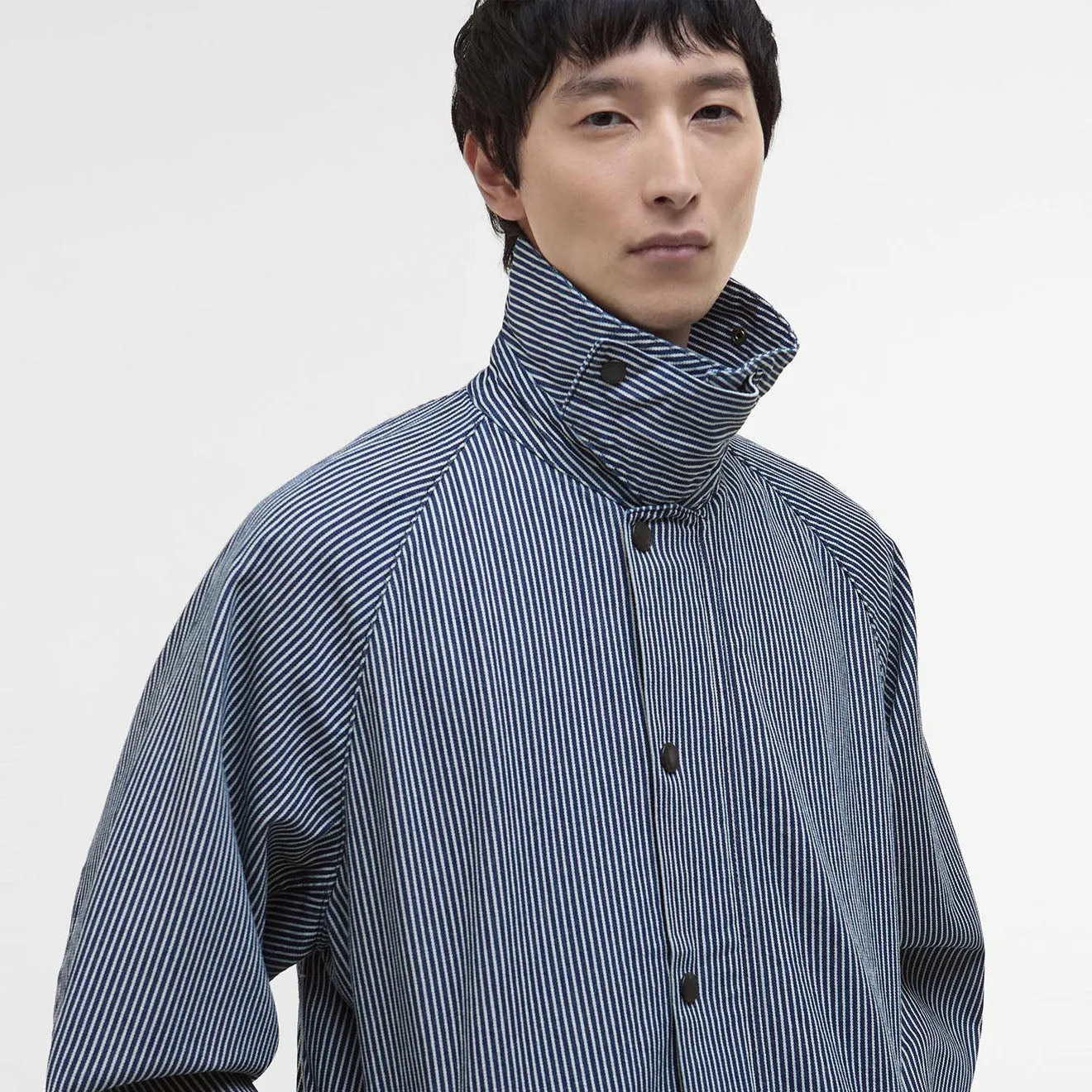 Barbour Transport Stripe Casual Jacket Indigo Stripe