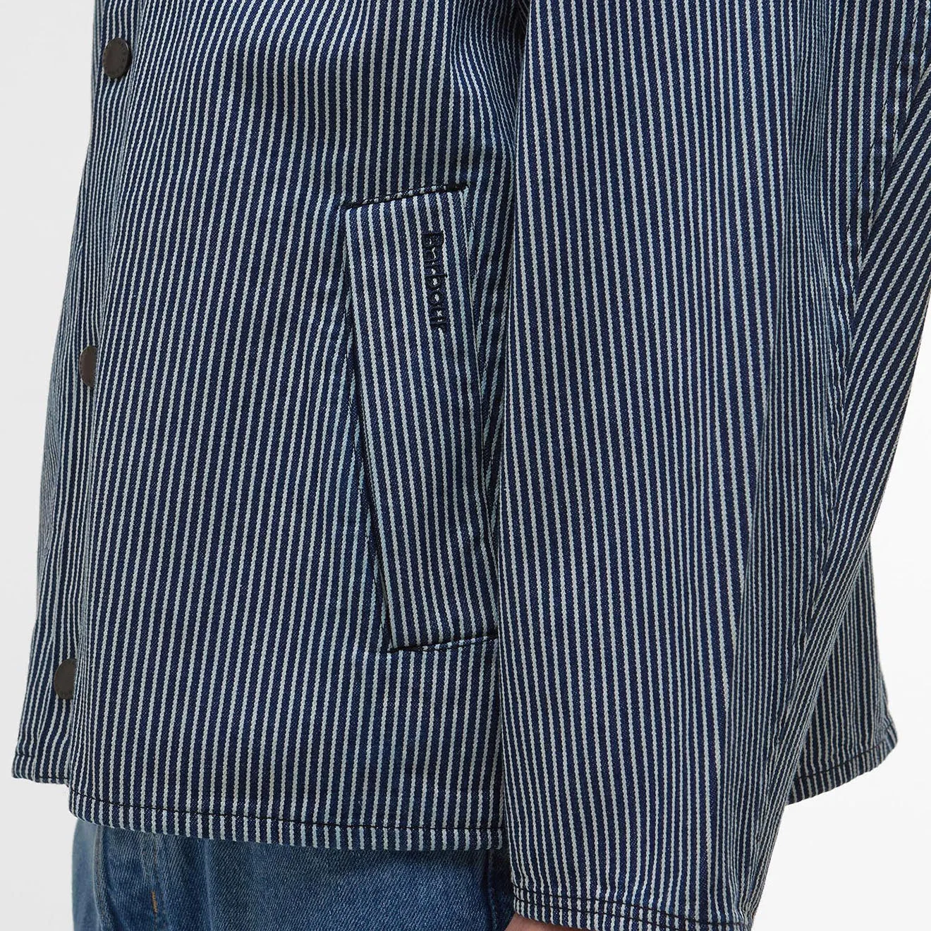 Barbour Transport Stripe Casual Jacket Indigo Stripe