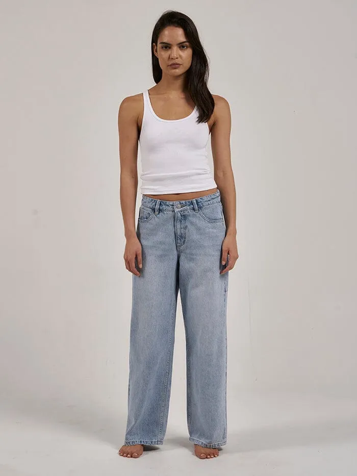 Billie Low Rise Baggy Jean - Ash Blue