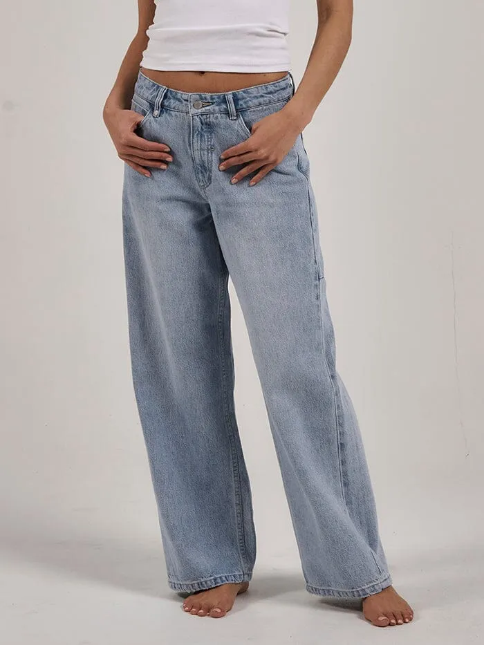 Billie Low Rise Baggy Jean - Ash Blue