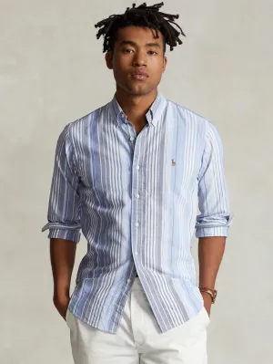 Blue/Grey Oxford Striped Shirt