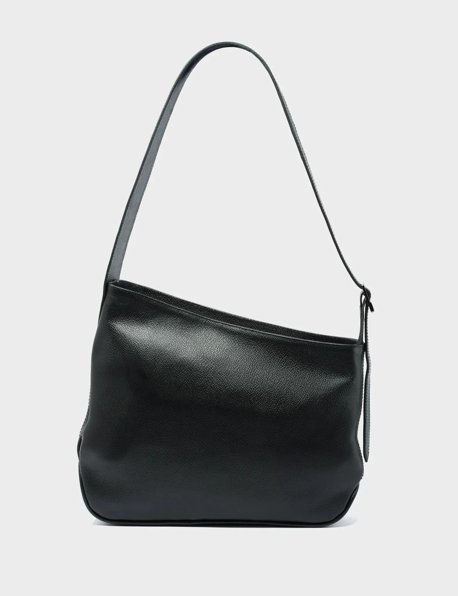 Bruno Hobo Shoulder Bag Black Leather - All Over Eyes Embroidery