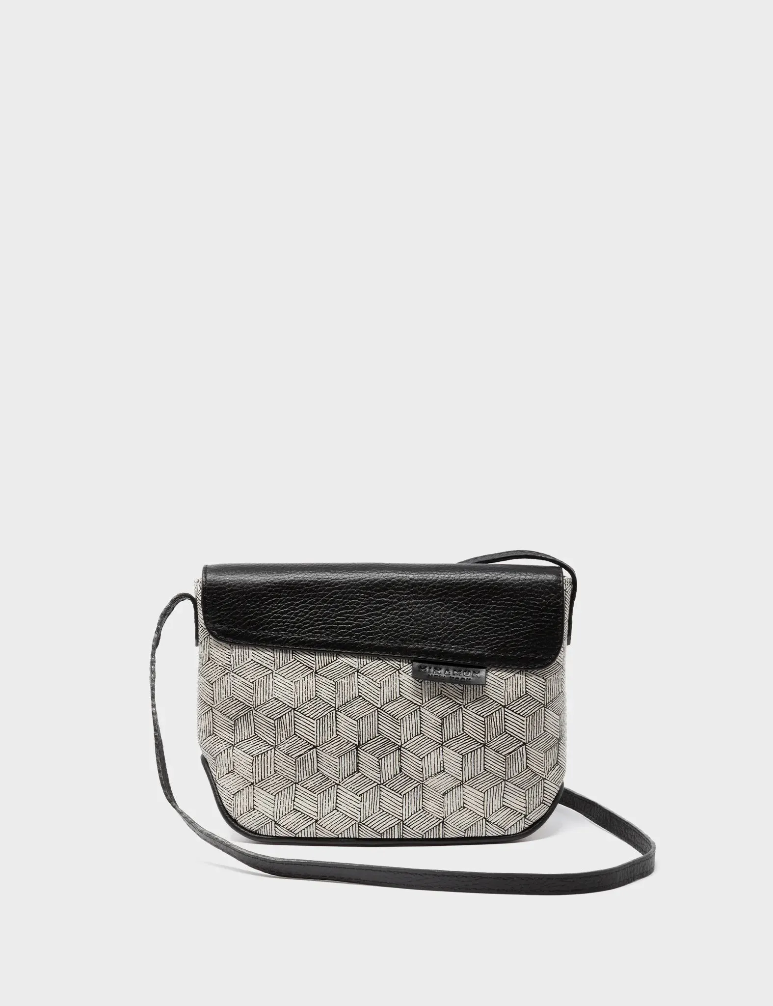 Bruno Mini Crossbody Cream Leather Bag - All Over Eyes Design