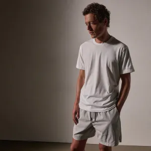 Brushed Lotus Crew - White