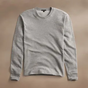 Brushed Thermal Crew Neck - Heather Grey