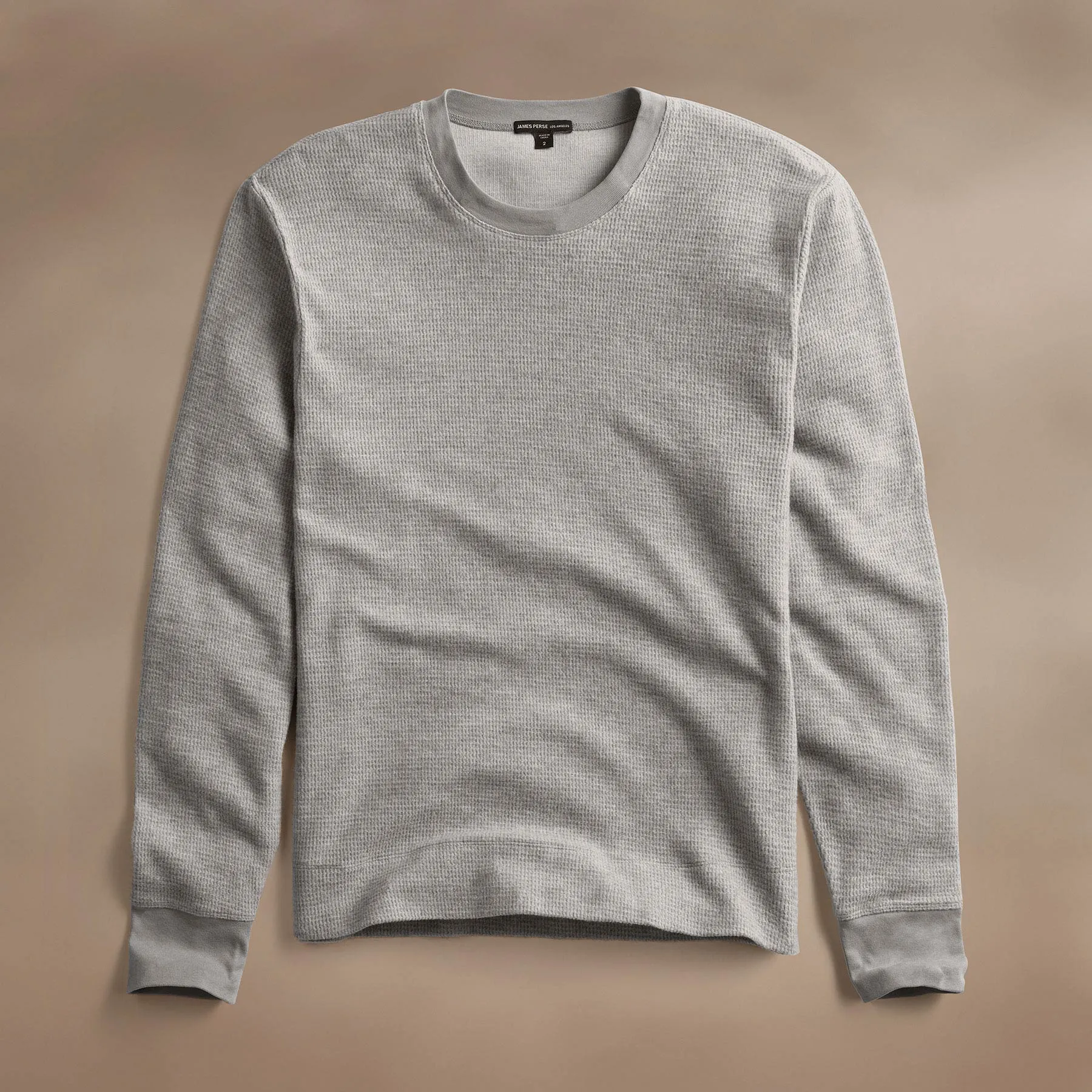 Brushed Thermal Crew Neck - Heather Grey