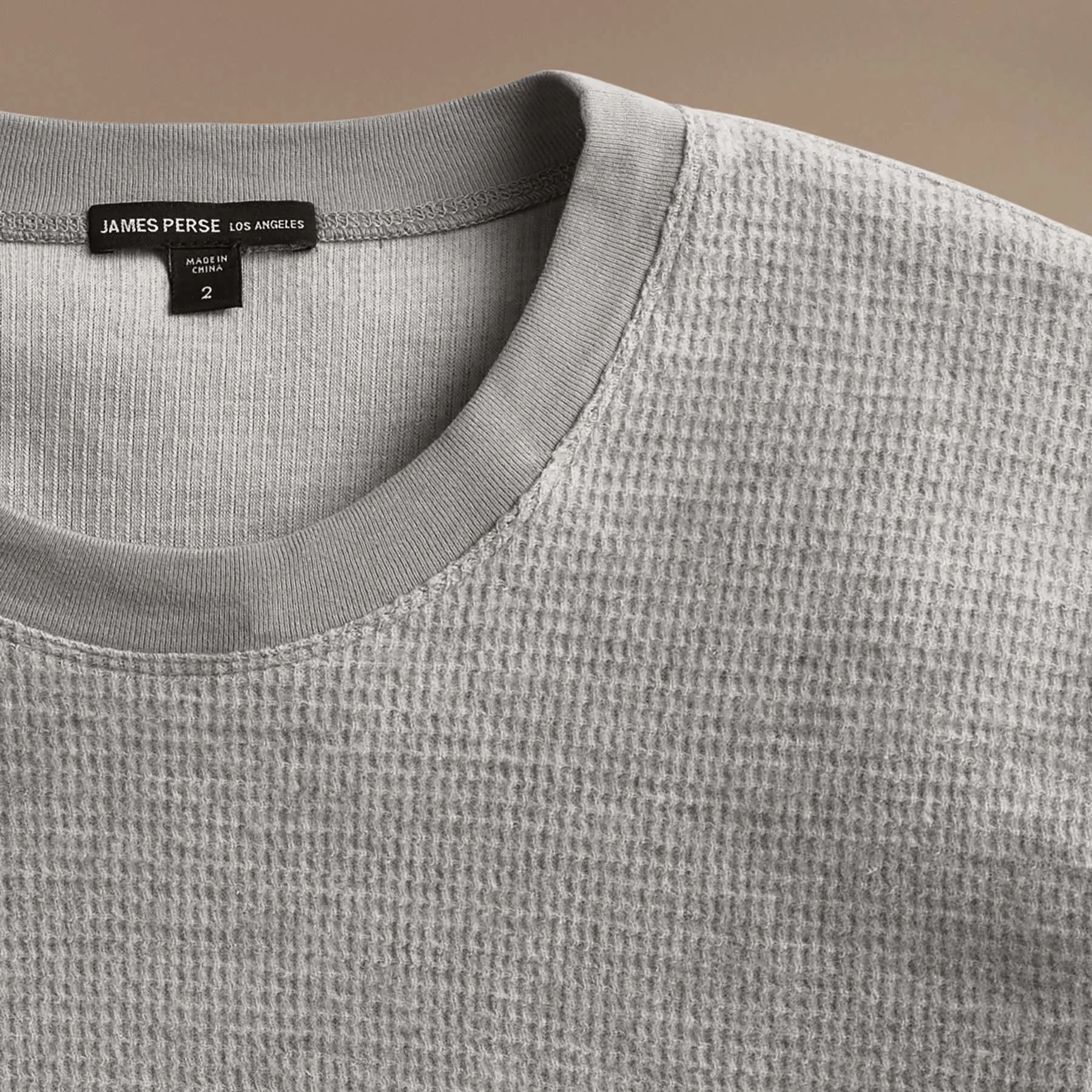Brushed Thermal Crew Neck - Heather Grey