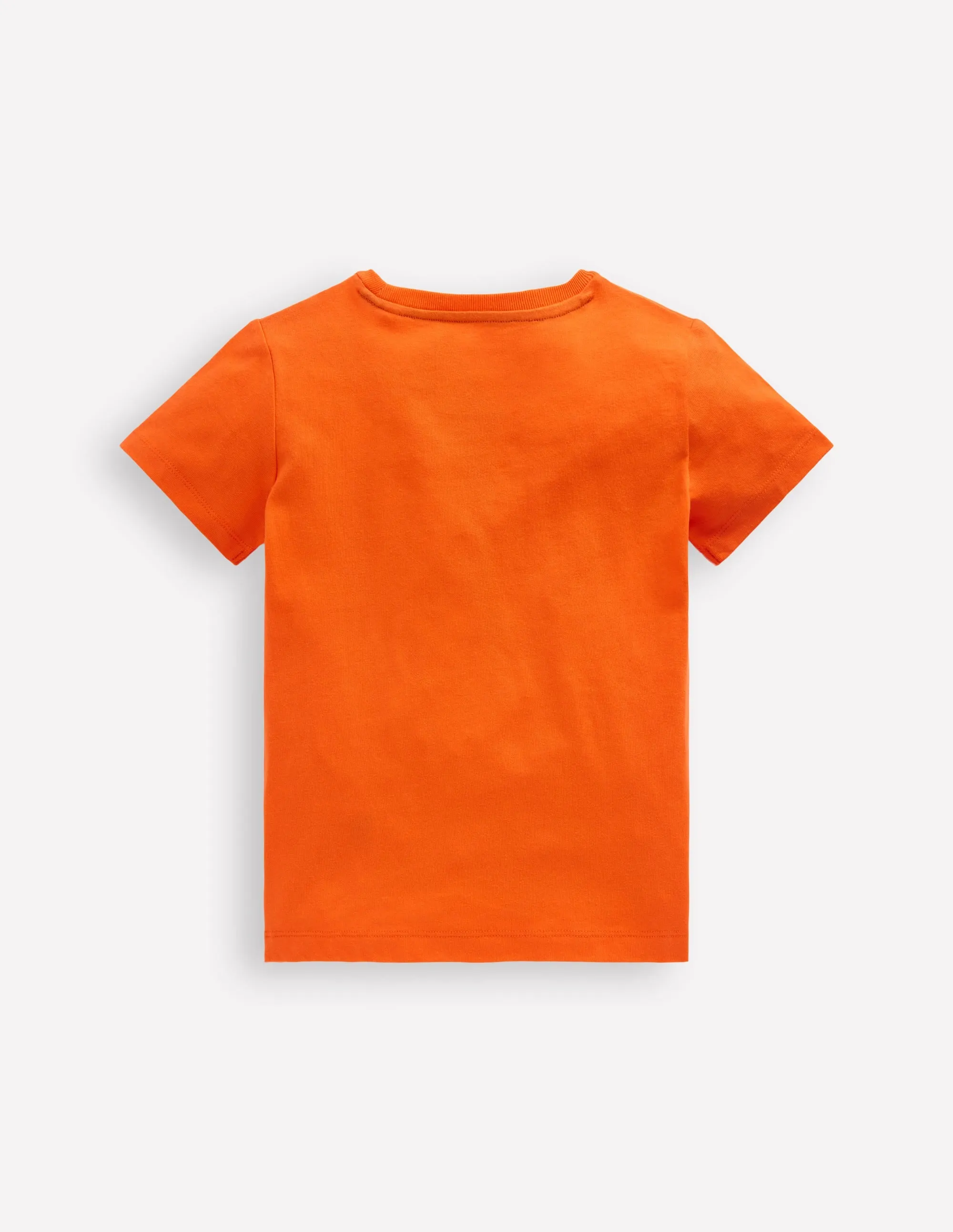 Chain Stitch T-Shirt-Hot Coral tiger
