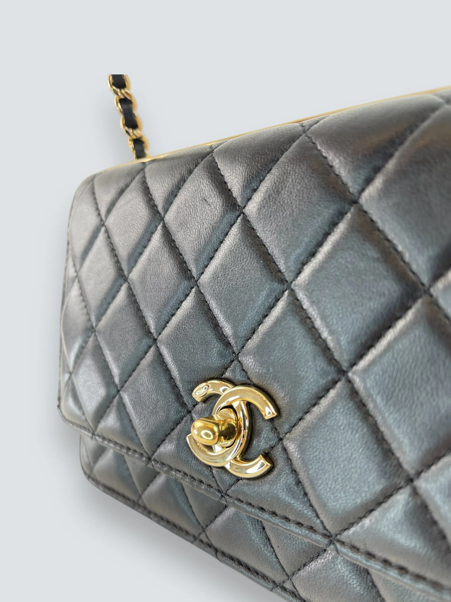 Chanel Black Lambskin Leather Trendy WOC