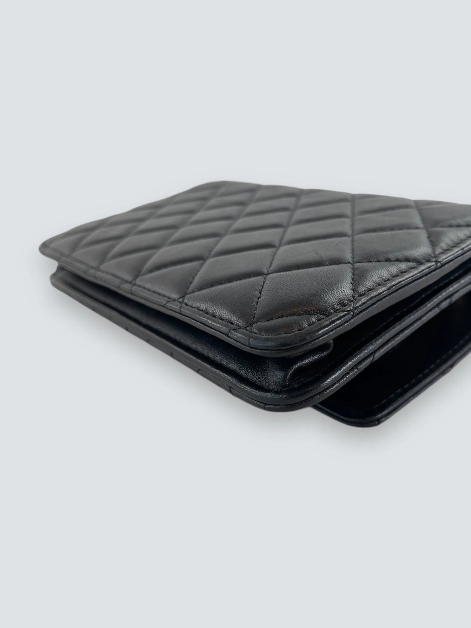 Chanel Black Lambskin Leather Trendy WOC