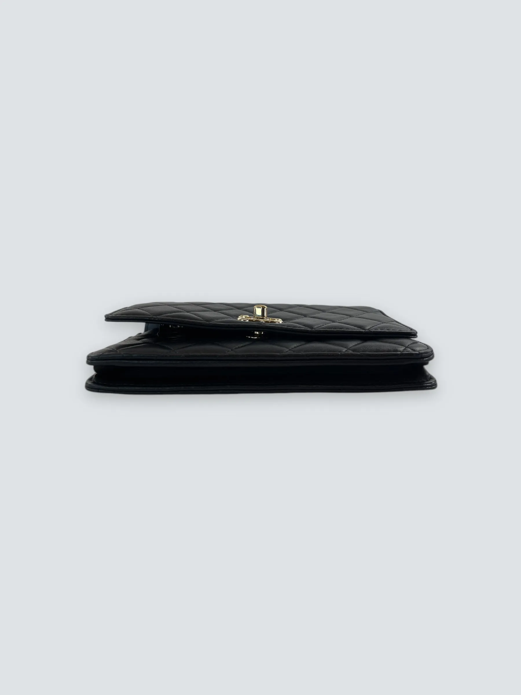 Chanel Black Lambskin Leather Trendy WOC