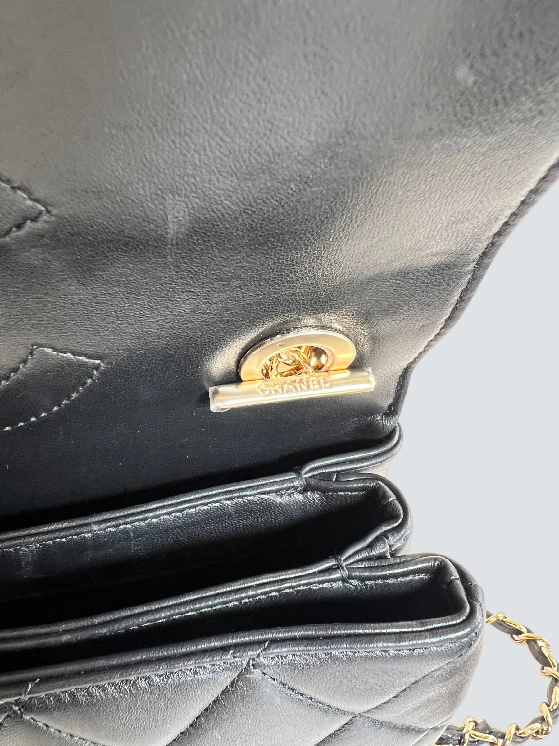 Chanel Black Lambskin Leather Trendy