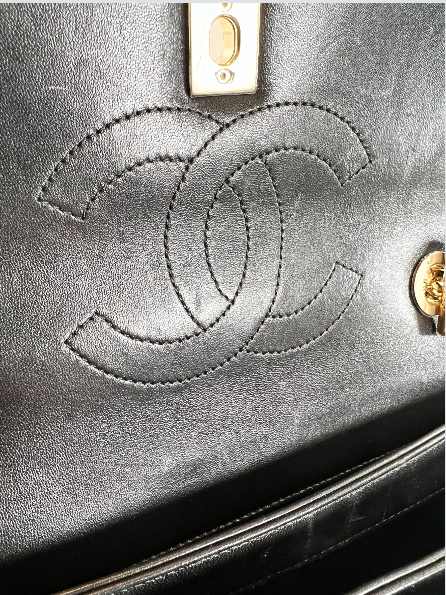Chanel Black Lambskin Leather Trendy