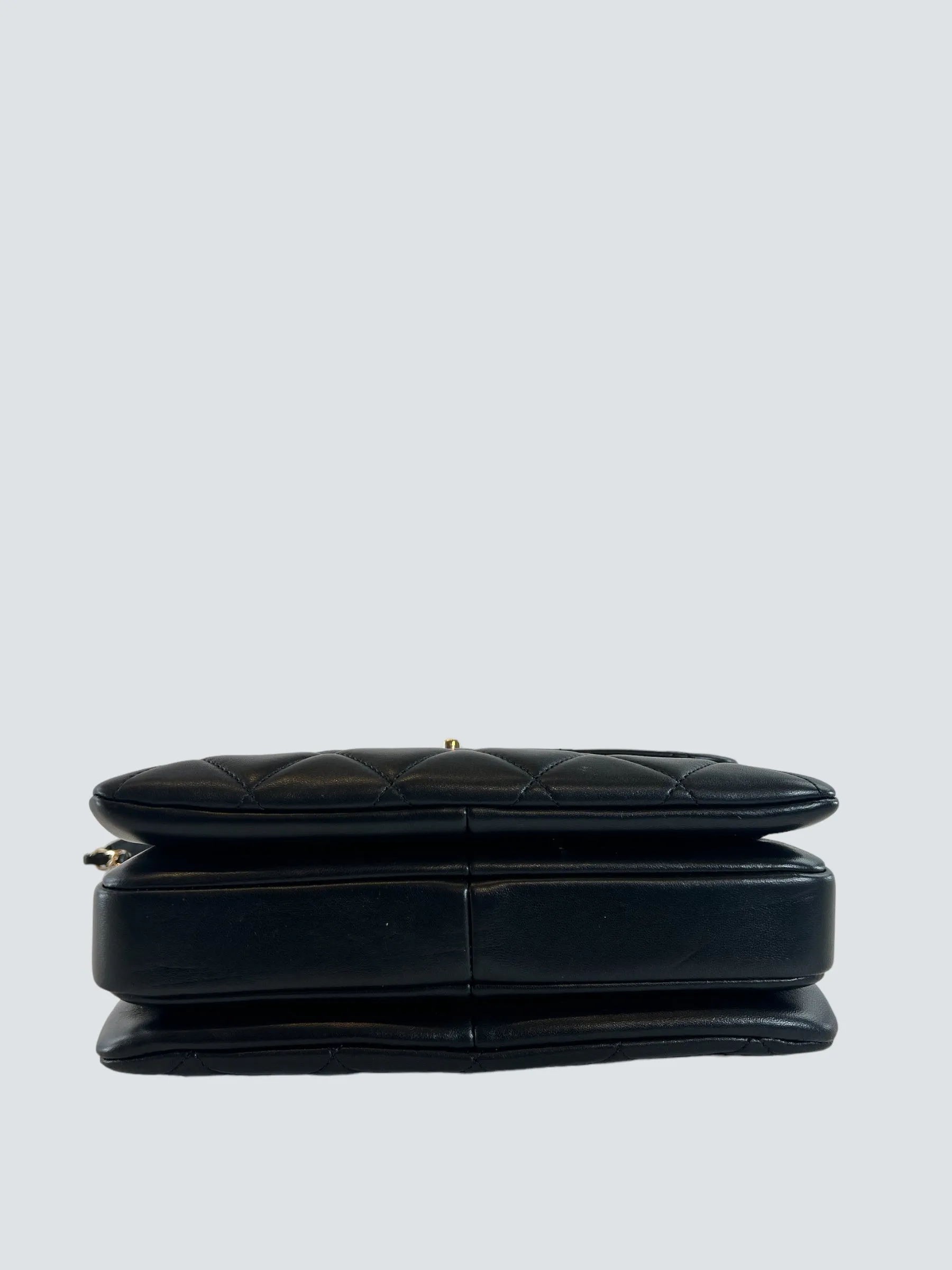 Chanel Black Lambskin Leather Trendy