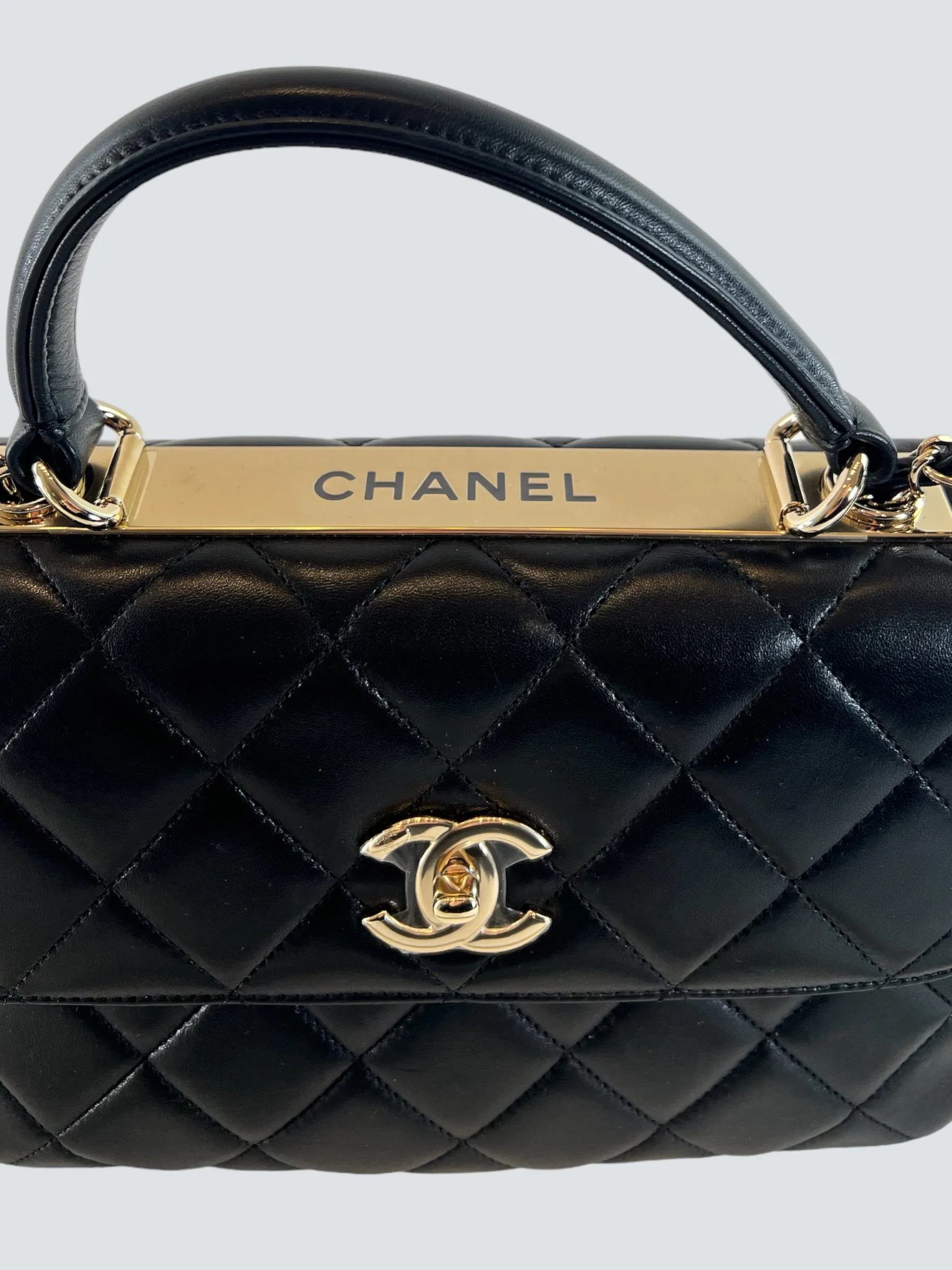 Chanel Black Lambskin Leather Trendy