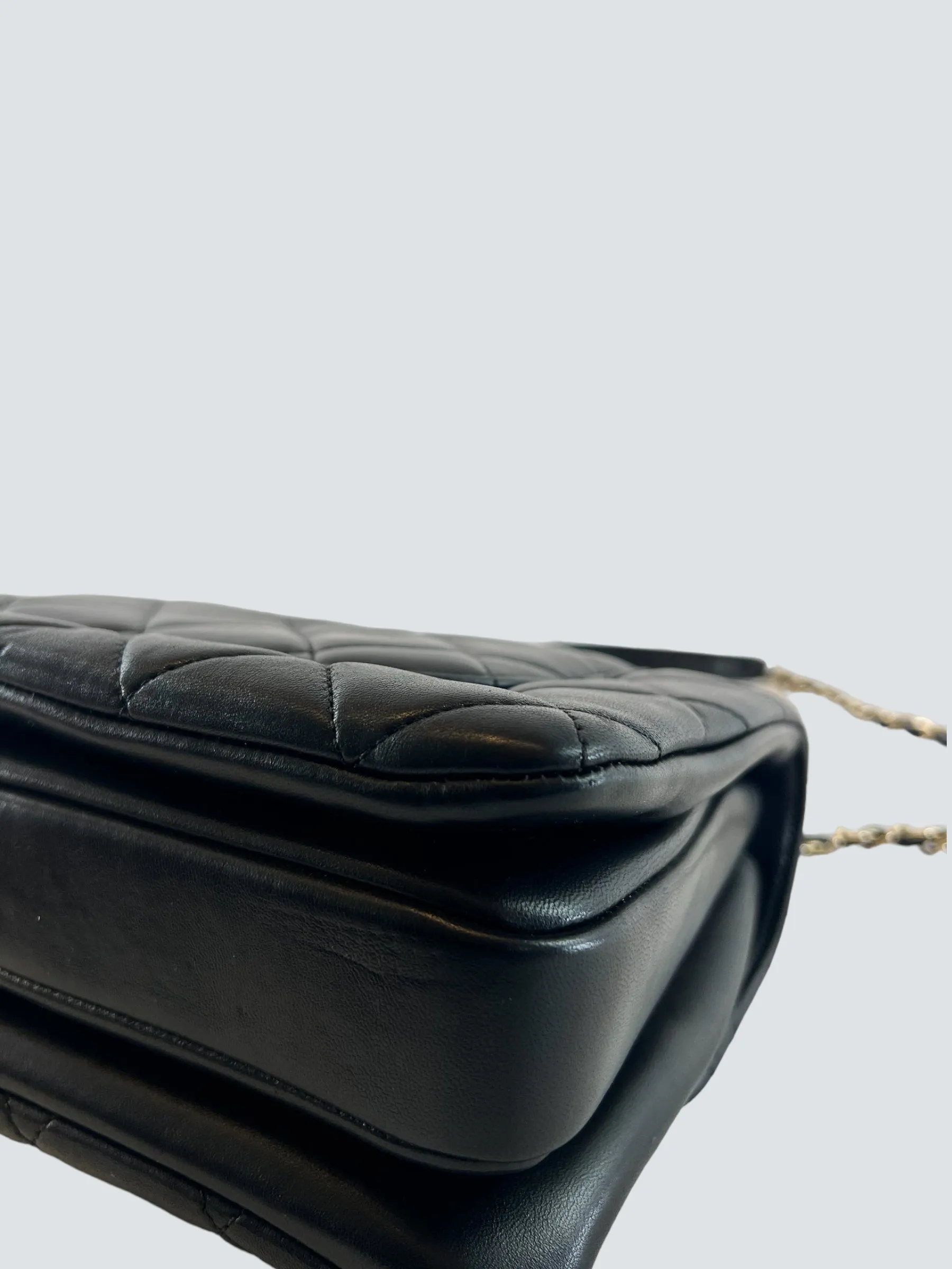 Chanel Black Lambskin Leather Trendy