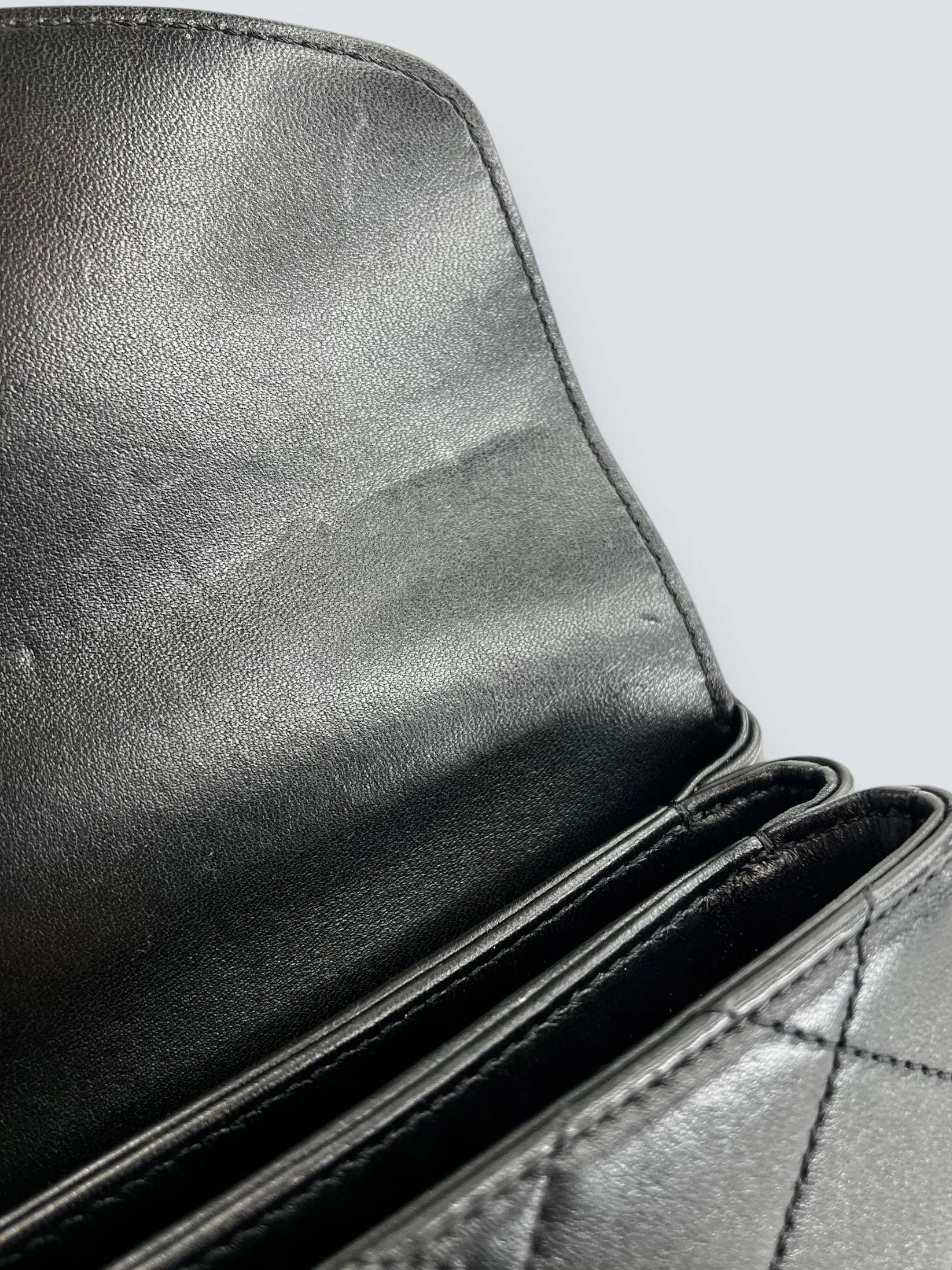 Chanel Black Quilted Lambskin Leather Trendy Top Handle Shoulder Bag