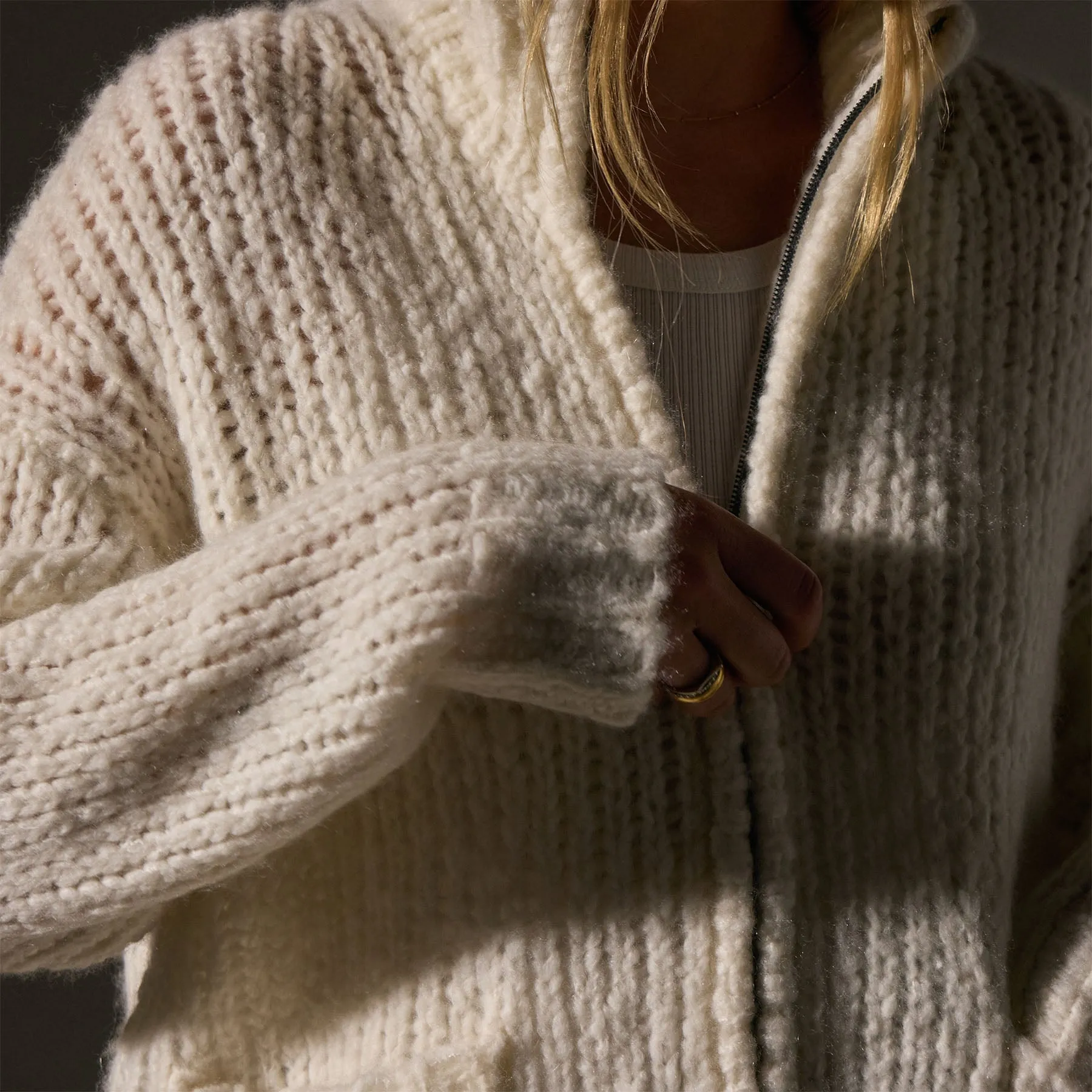 Cloud Knit Cardigan - Snow