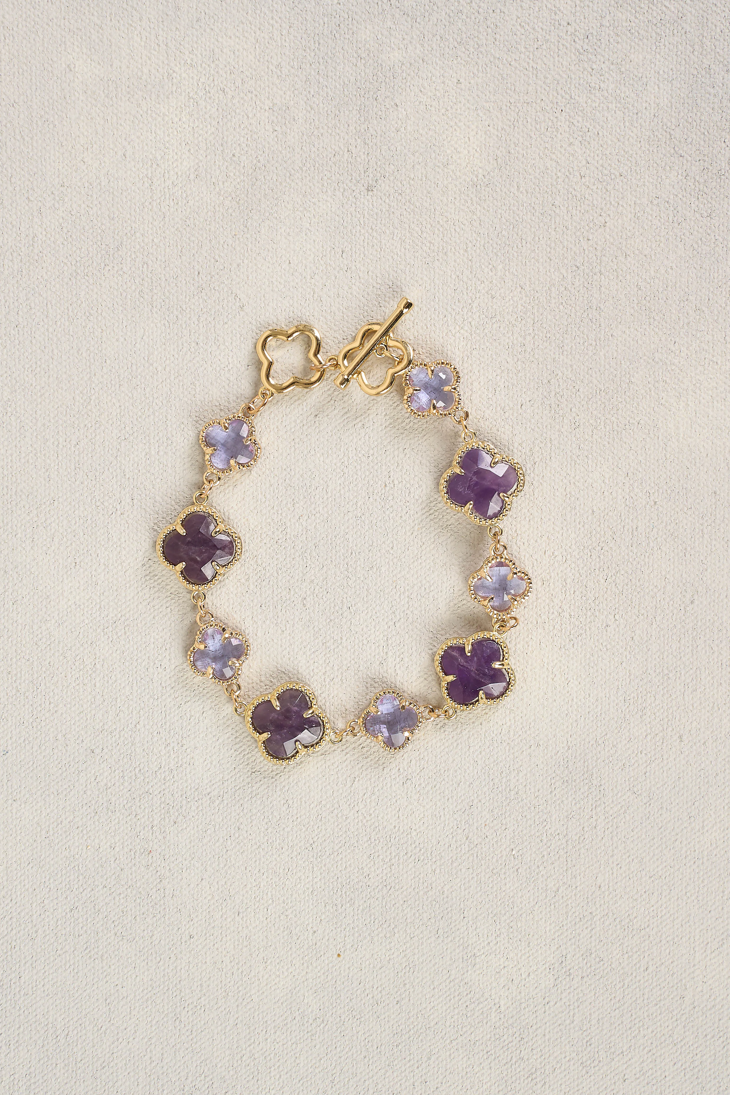 Clover Pendant Bracelet - Lilac