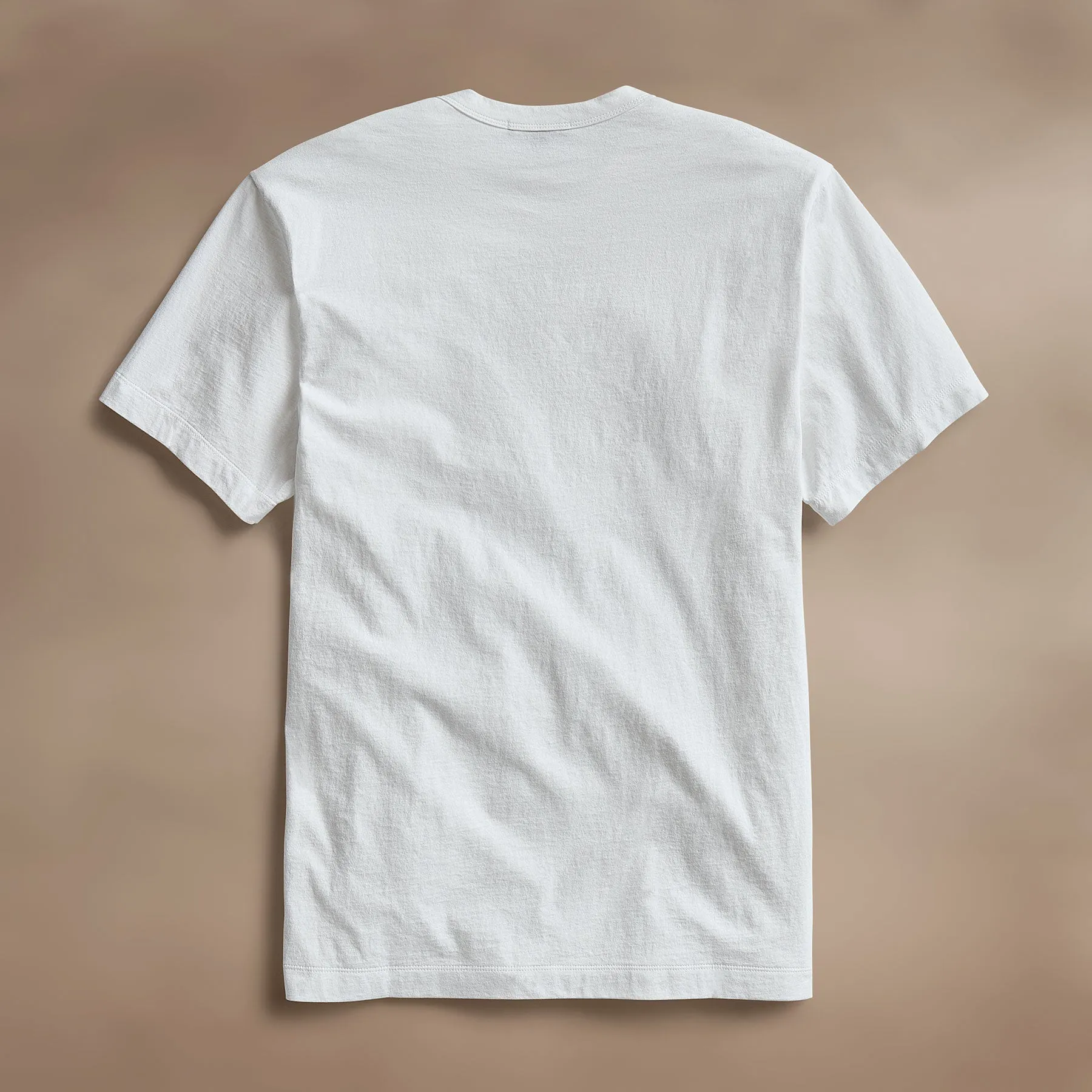 Cotton Linen Pocket Tee - White