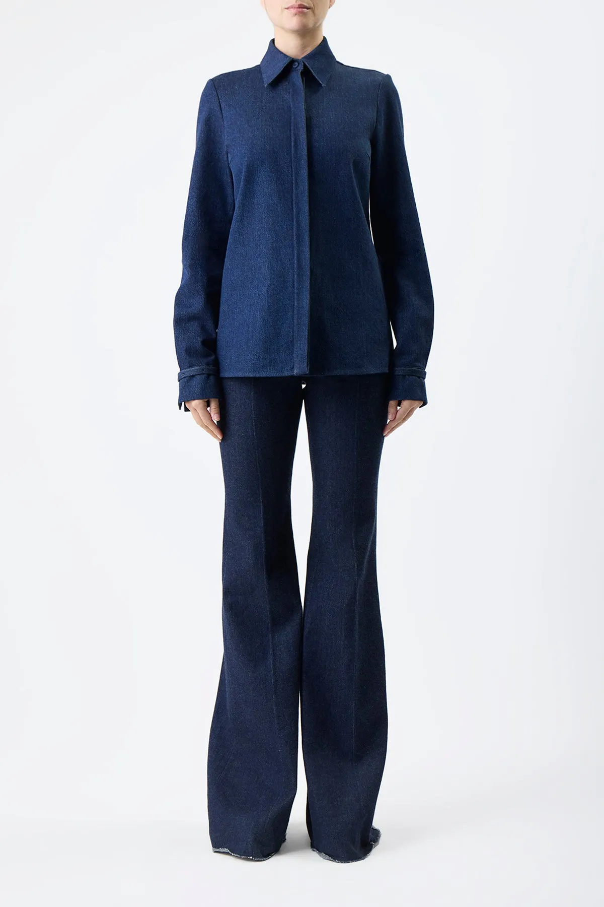 Cruz Shirt in Organic Raw Denim
