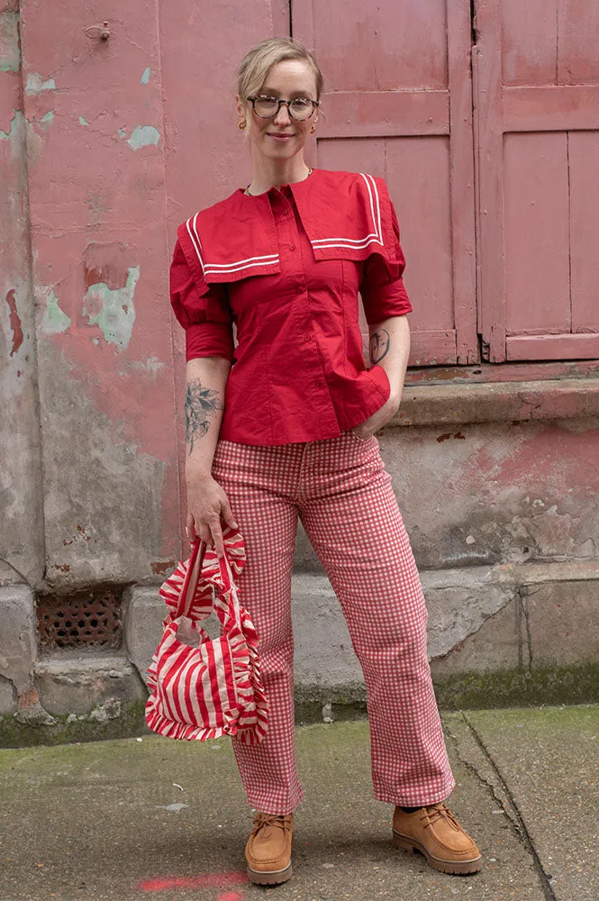 Damson Madder Keisha Cherry Red Blouse