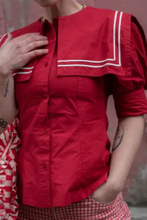 Damson Madder Keisha Cherry Red Blouse