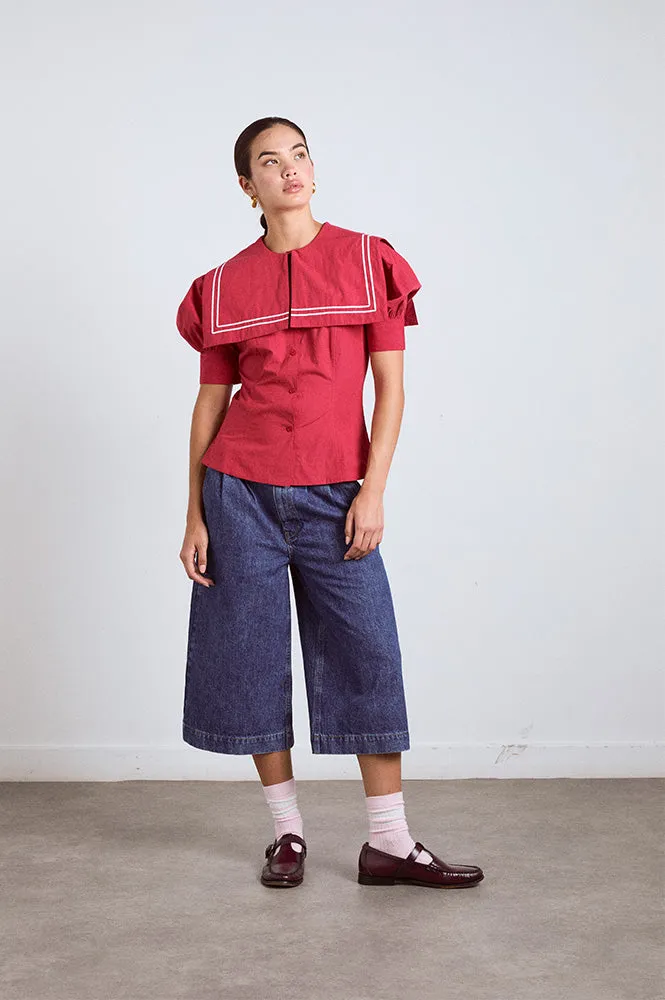 Damson Madder Keisha Cherry Red Blouse