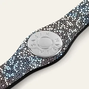 Deco Logo Mini | Multi Colour Shagreen with Silver hardware