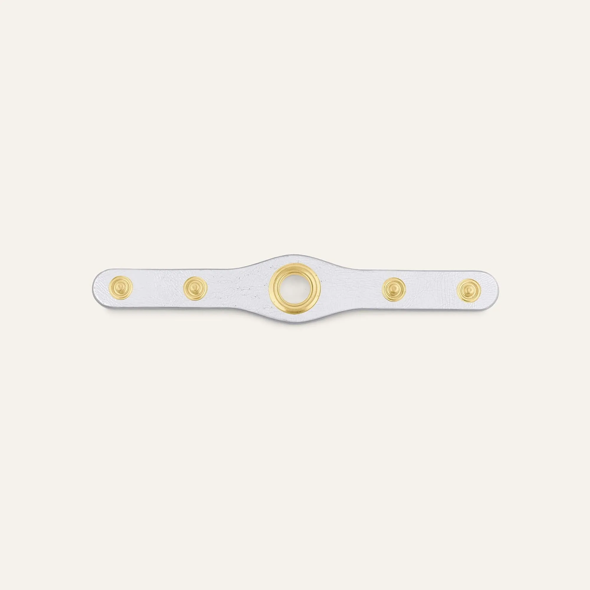 Deco Mini | Metallic Silver with Gold hardware