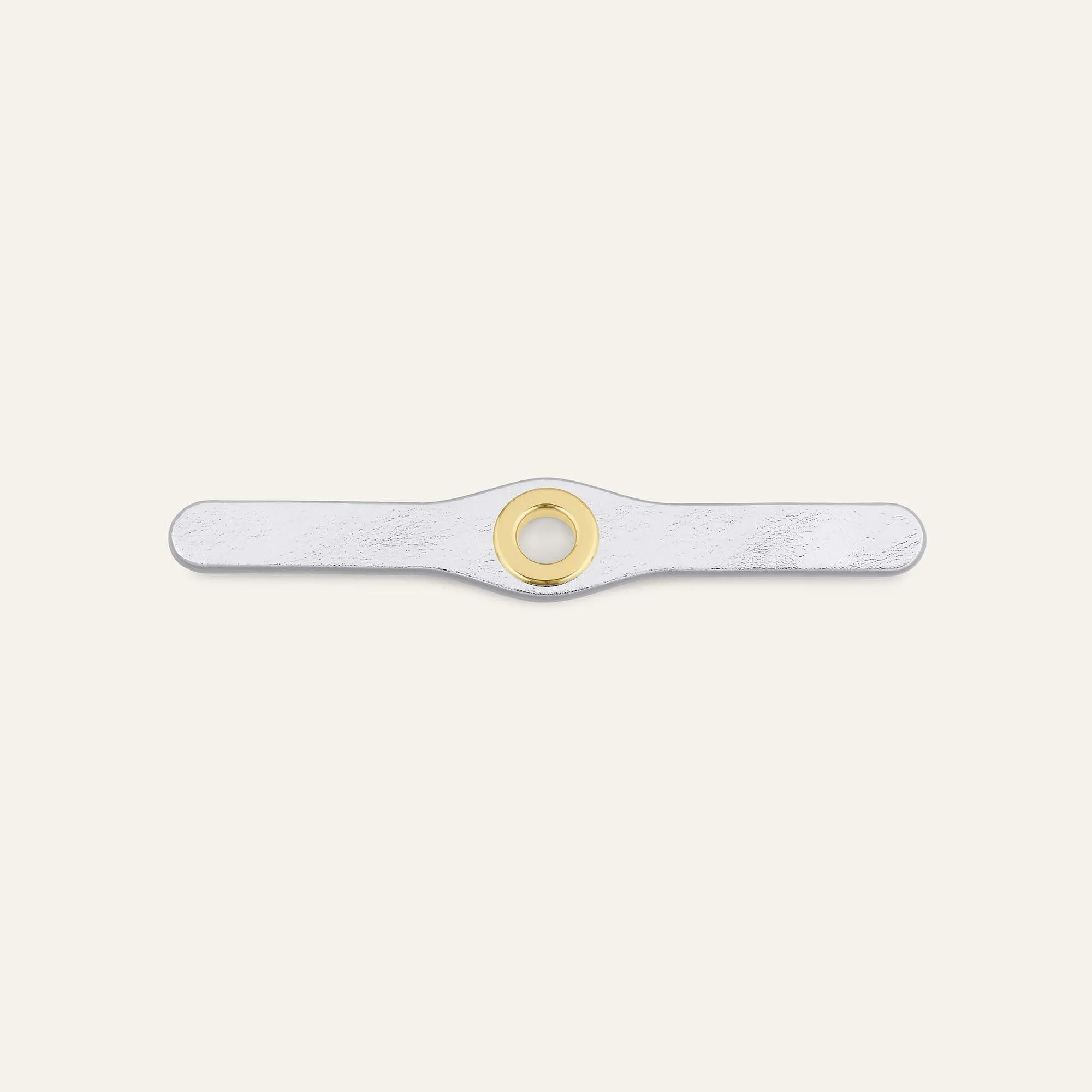 Deco Mini | Metallic Silver with Gold hardware