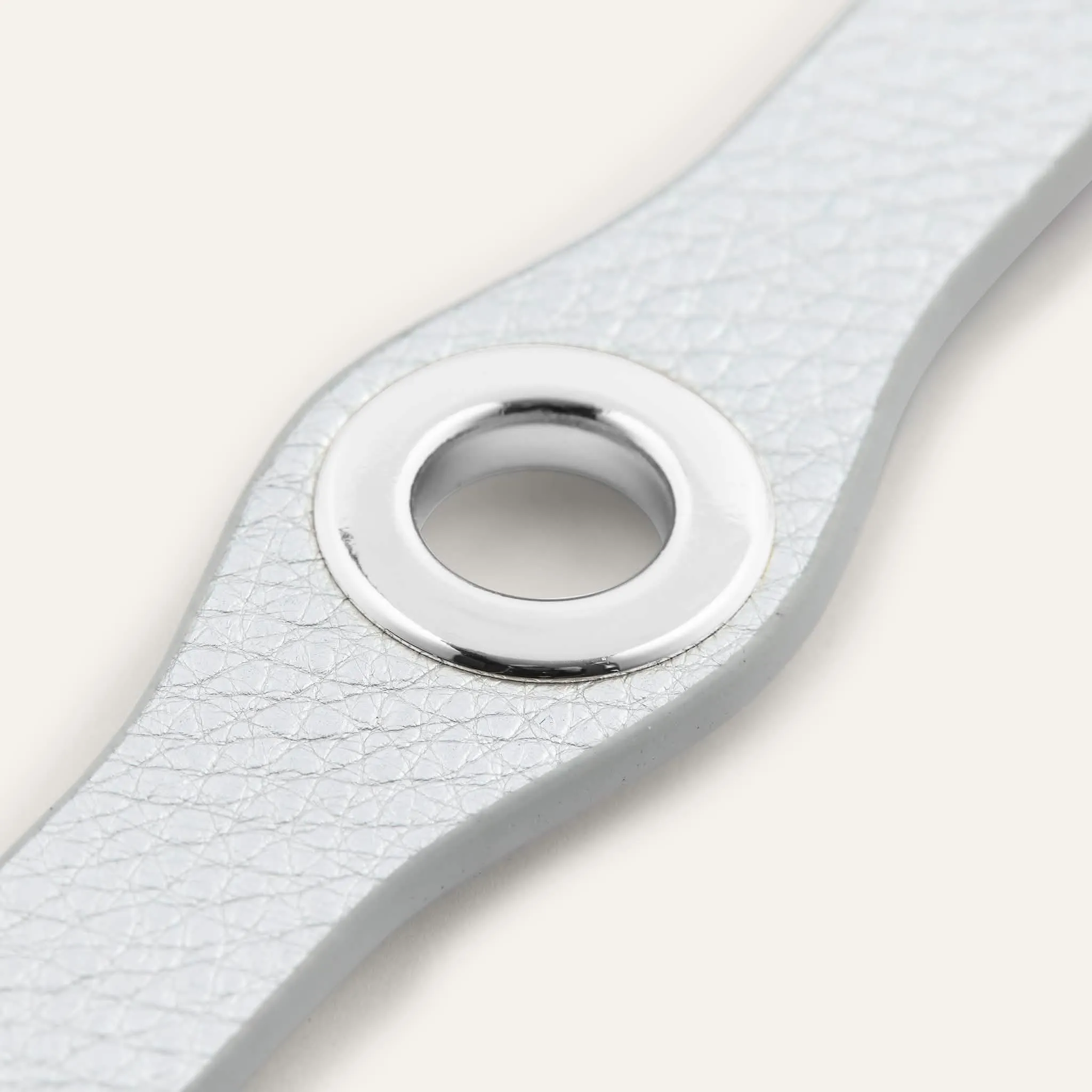 Deco Mini | Soft Metallic Silver with Silver hardware