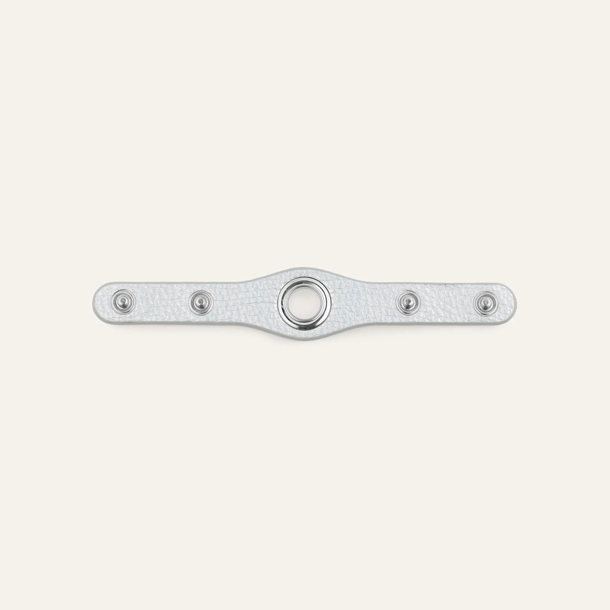 Deco Mini | Soft Metallic Silver with Silver hardware