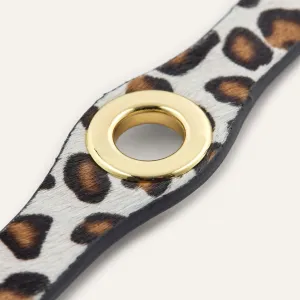 Deco Stud | Leopard Cream with Gold hardware