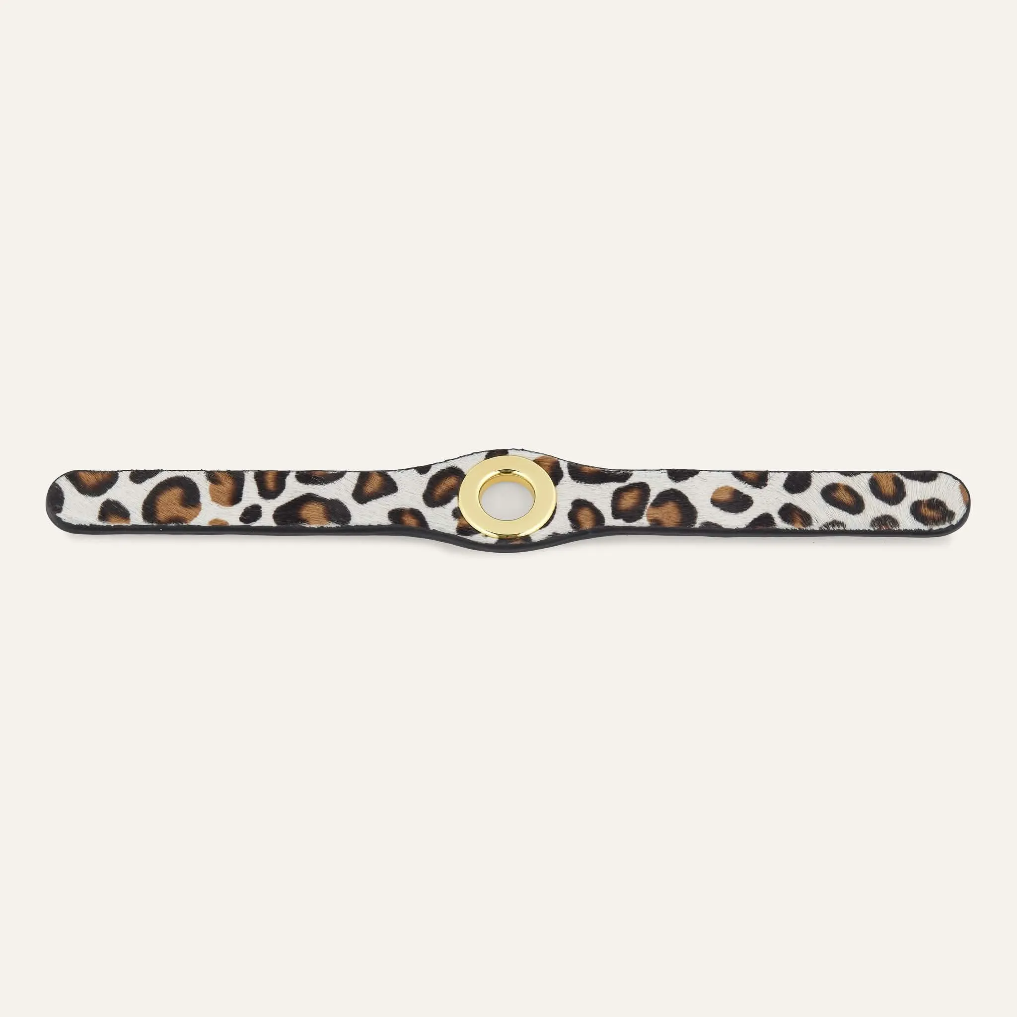 Deco Stud | Leopard Cream with Gold hardware