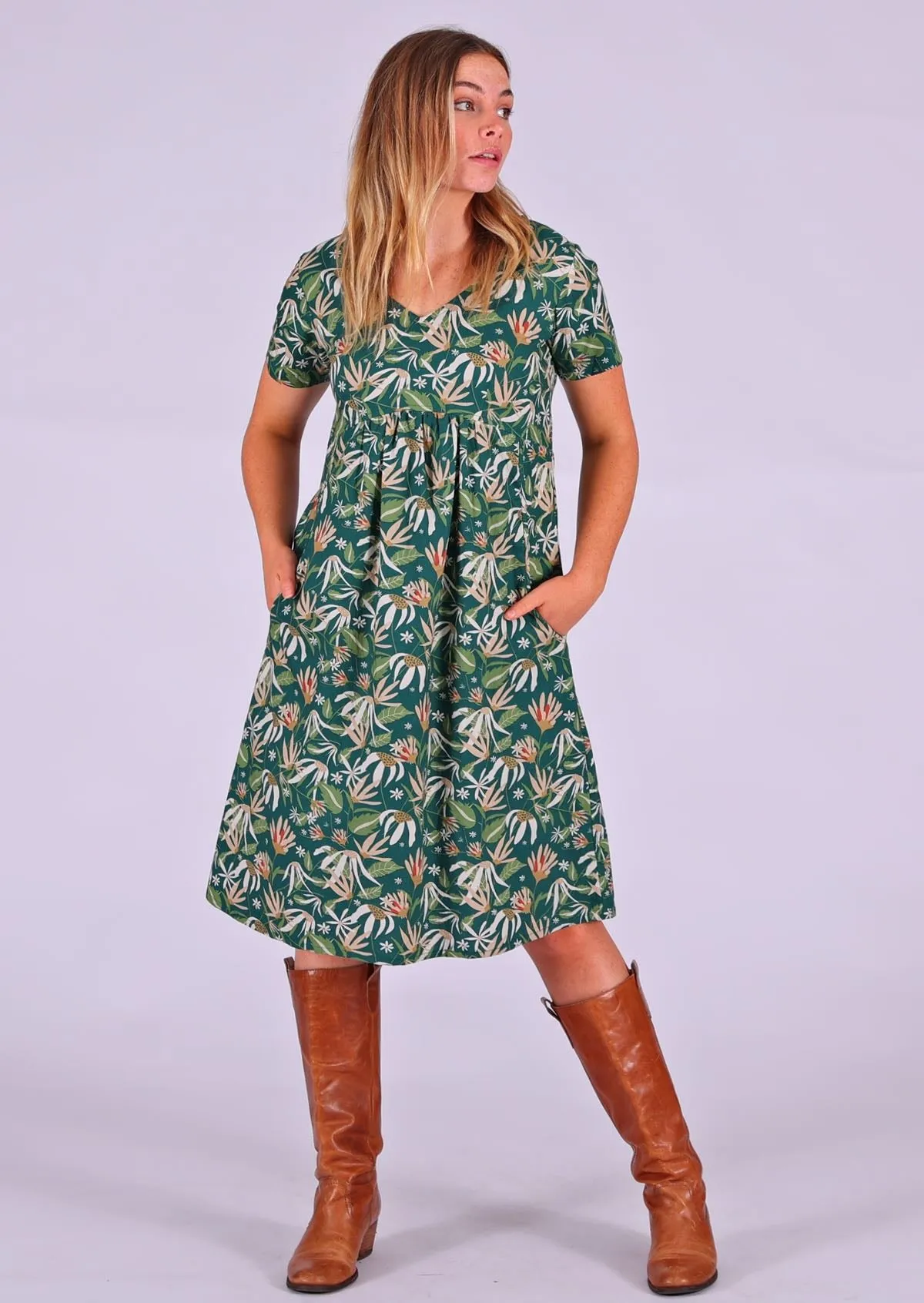 Etta Dress Flannel Flower