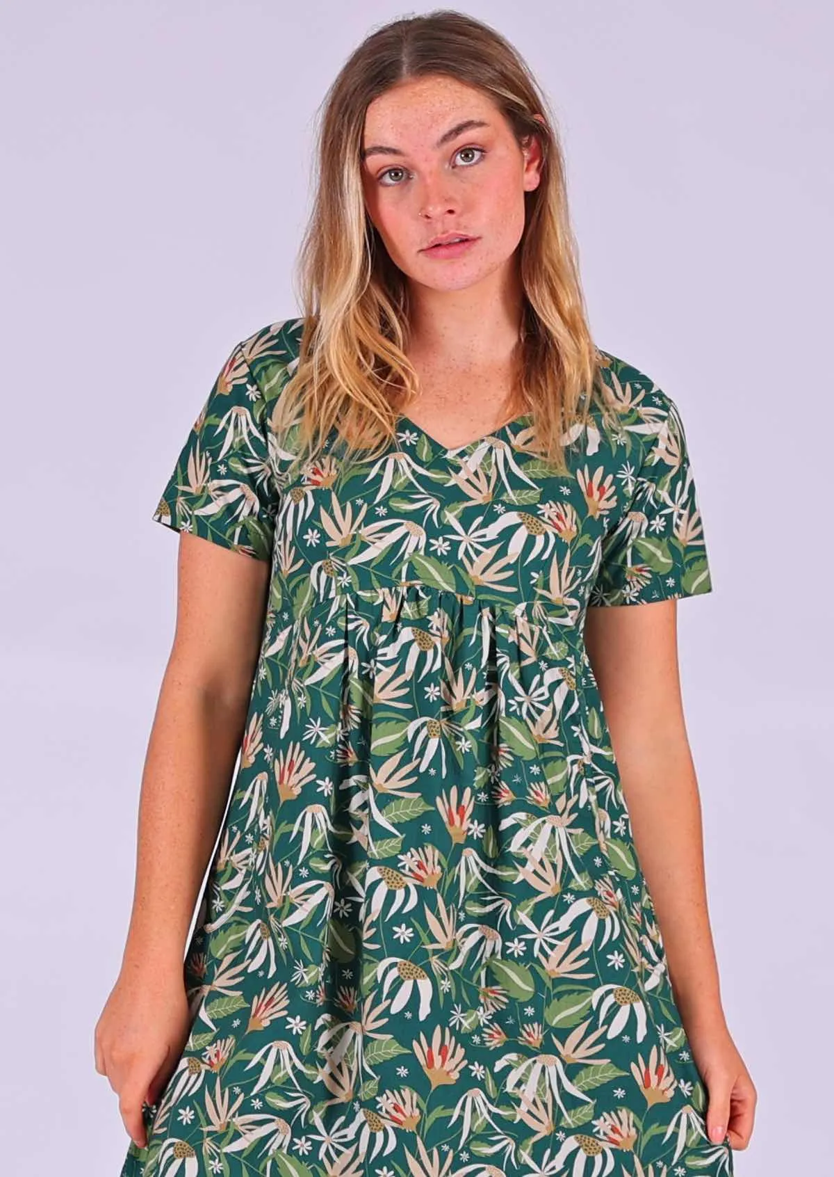 Etta Dress Flannel Flower