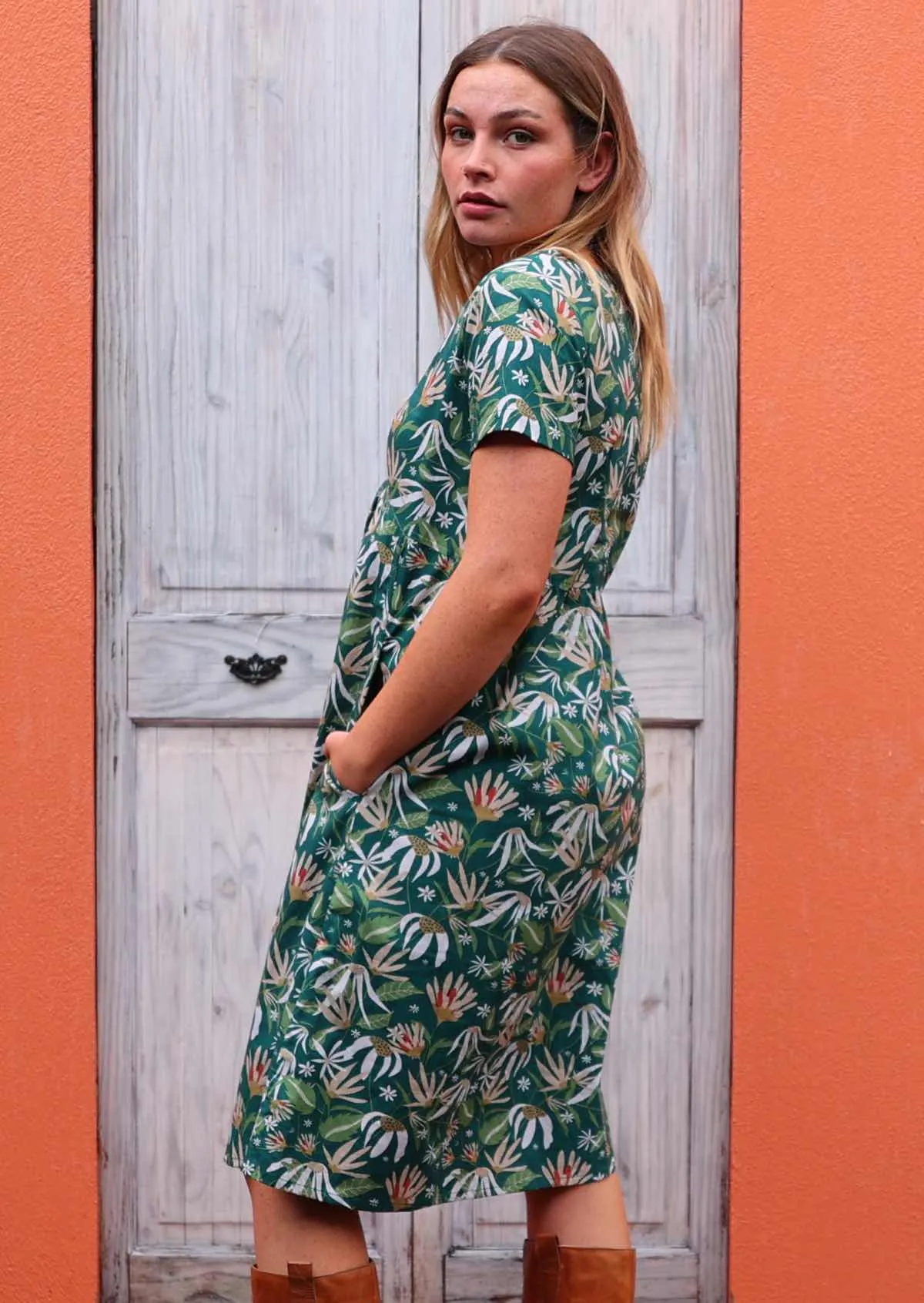 Etta Dress Flannel Flower