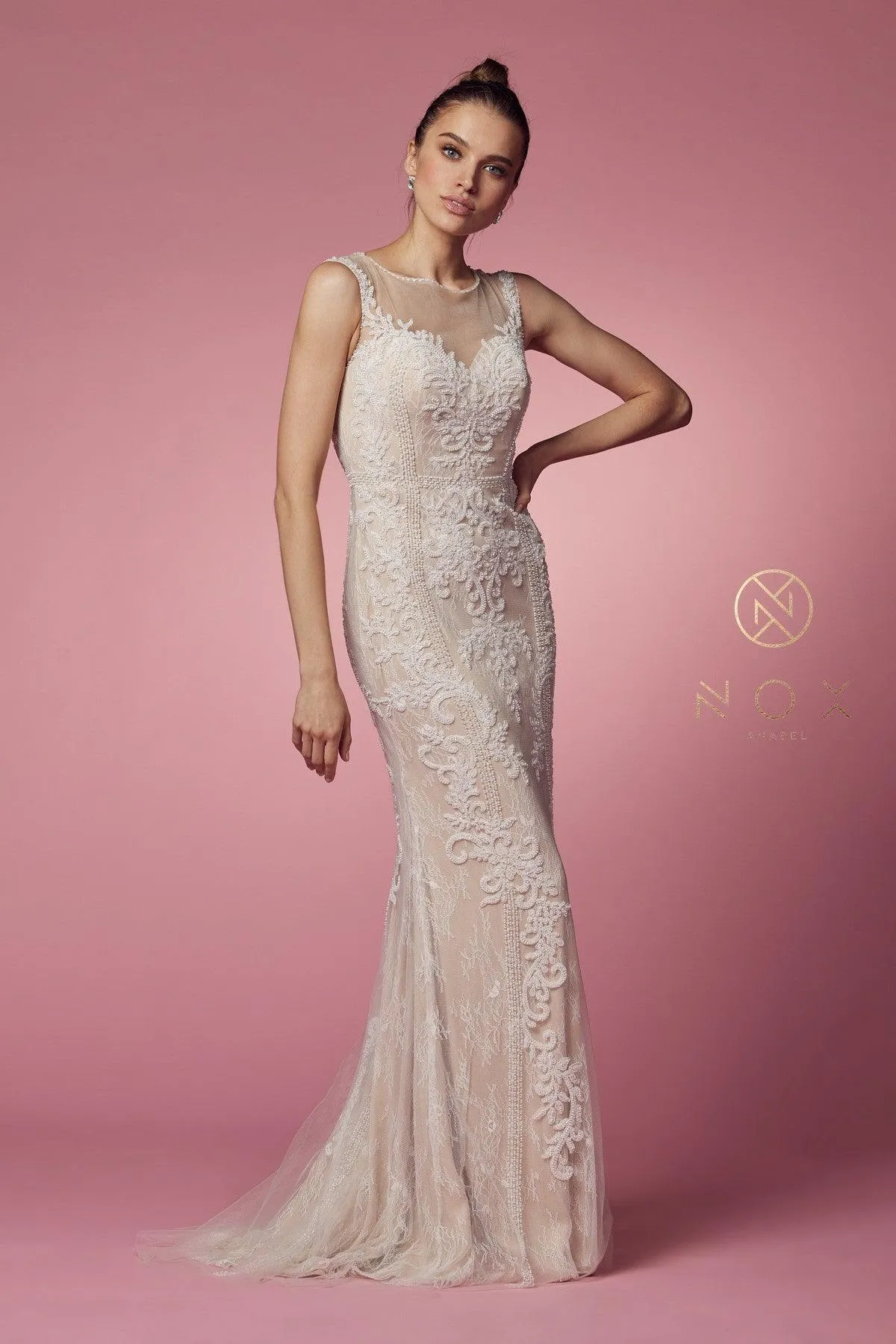 Fit and Flare Long Prom Dress