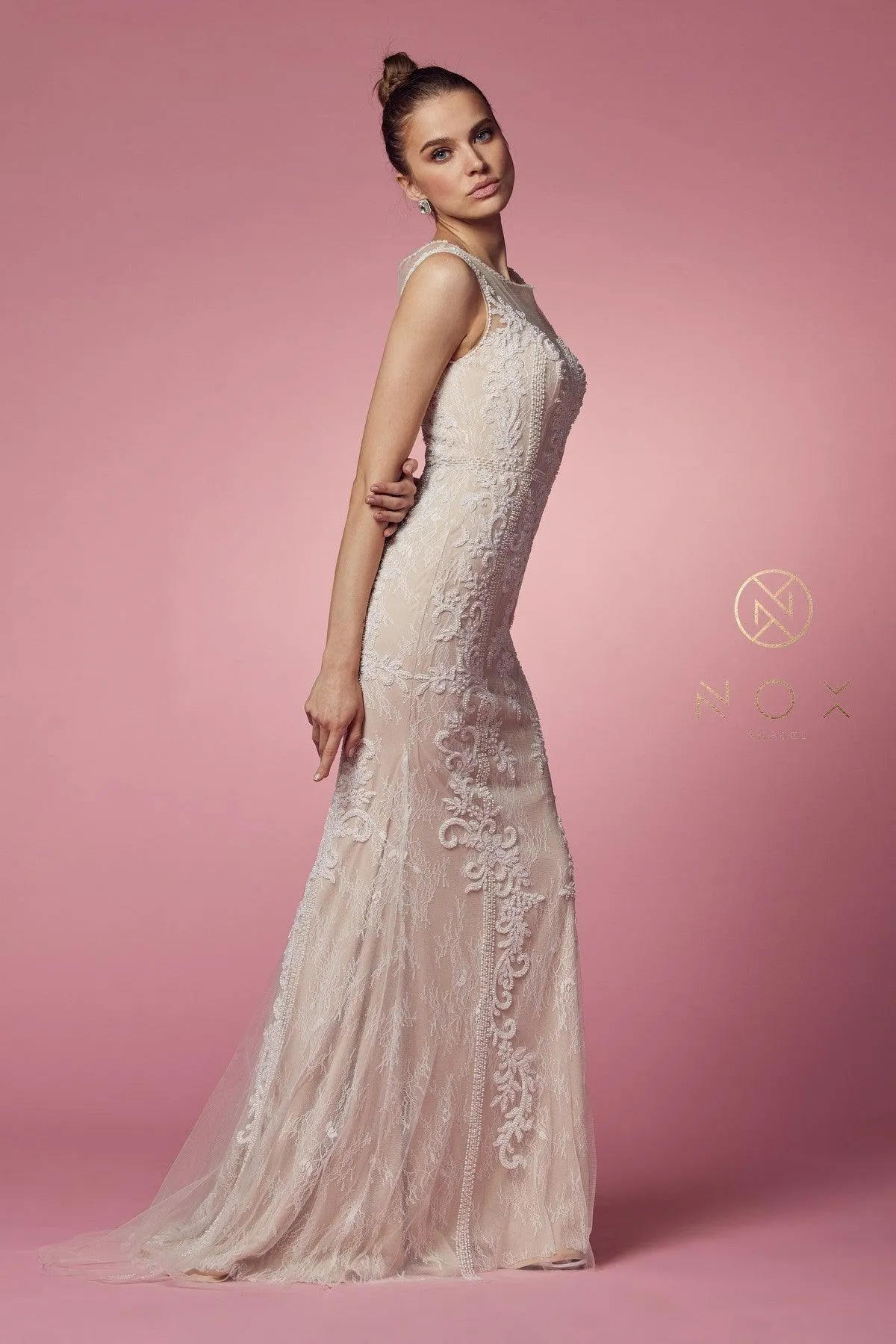 Fit and Flare Long Prom Dress