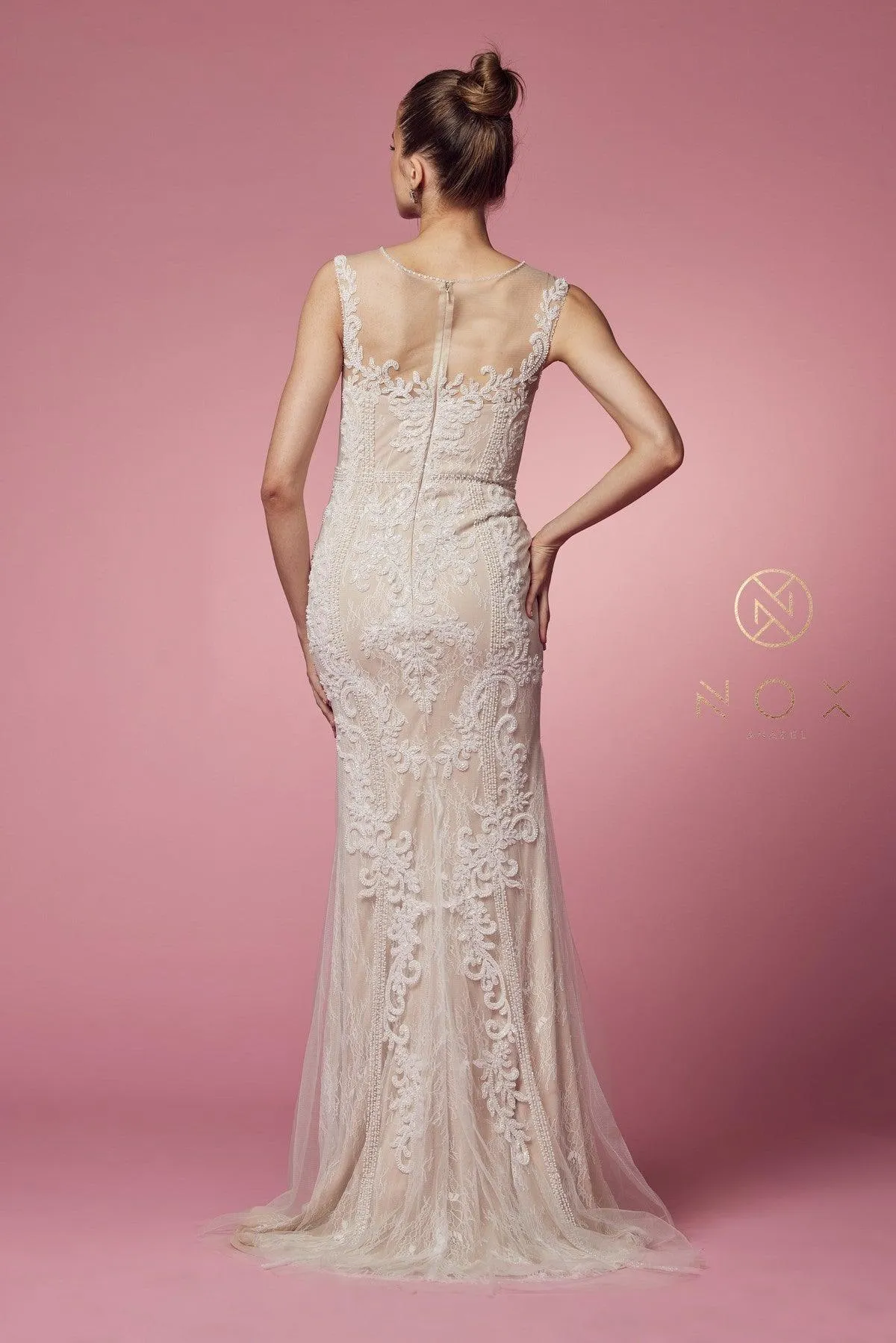 Fit and Flare Long Prom Dress
