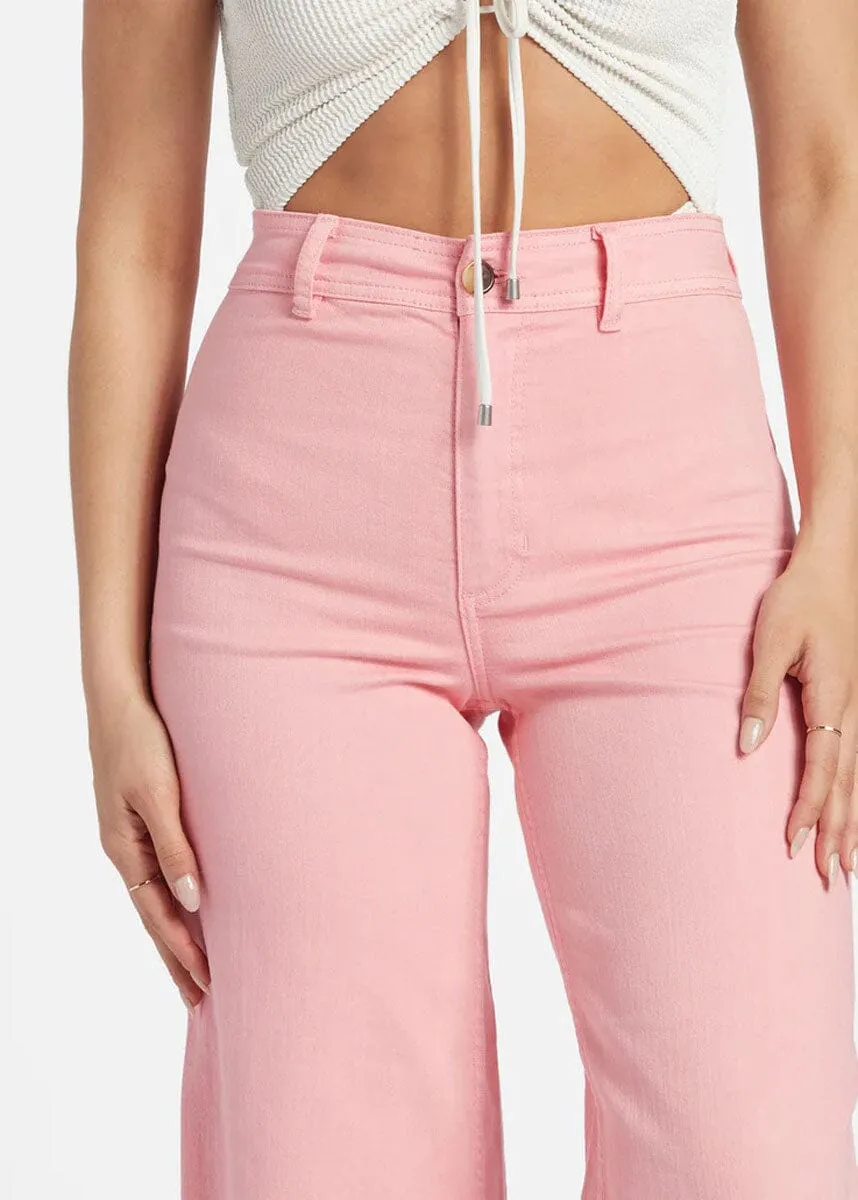 Free Fall High-Waist Pants - Flamingo
