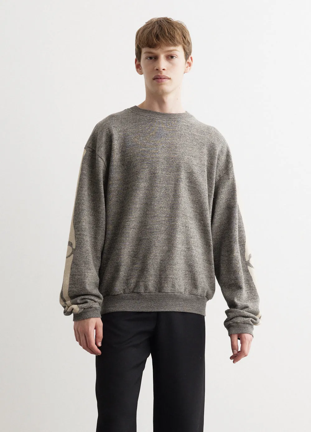 Grandrelle Fleece Knit BIG Crew Sweatshirt