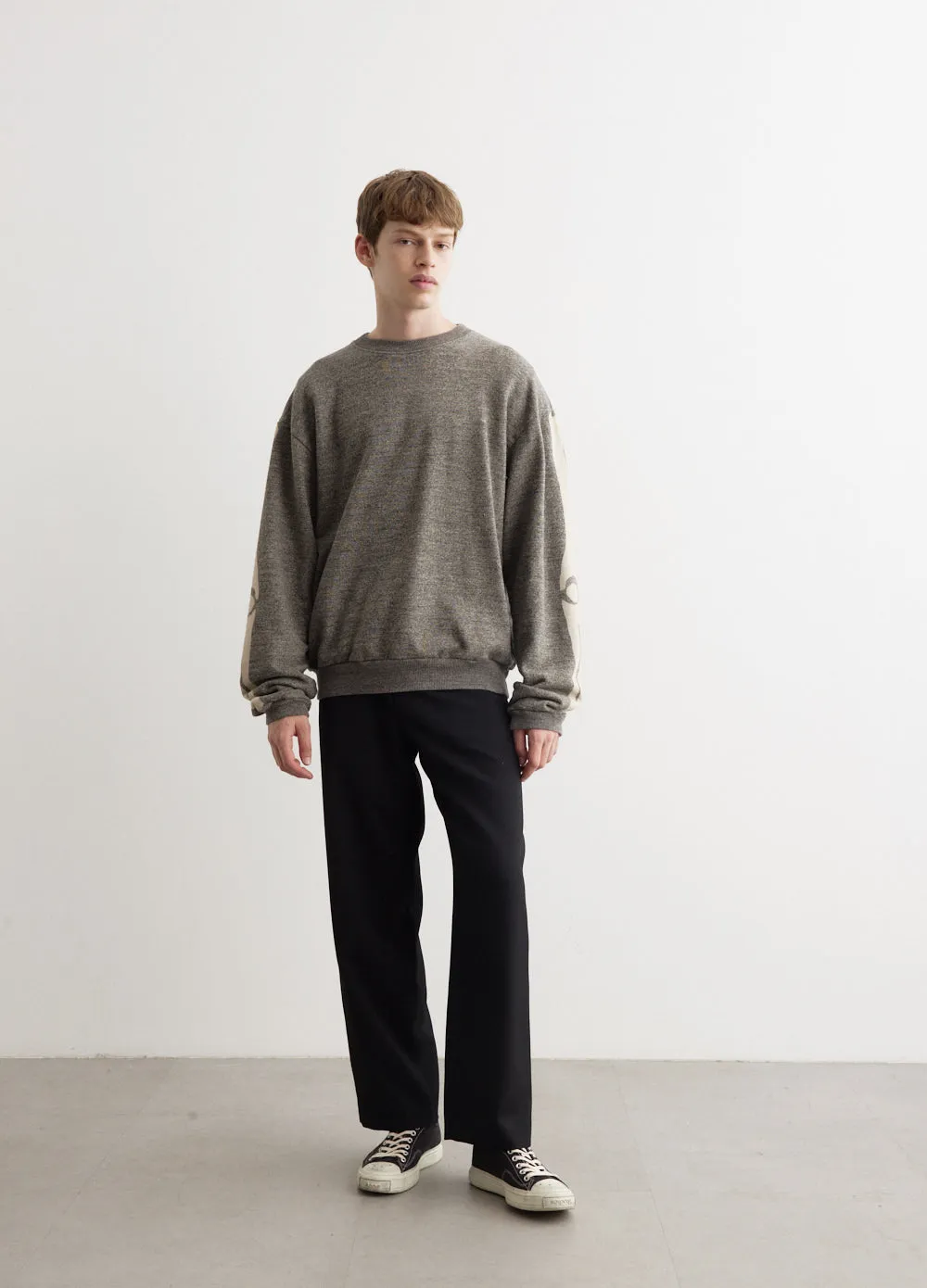 Grandrelle Fleece Knit BIG Crew Sweatshirt