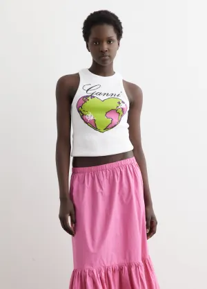 Graphic Rib Heart Tank Top
