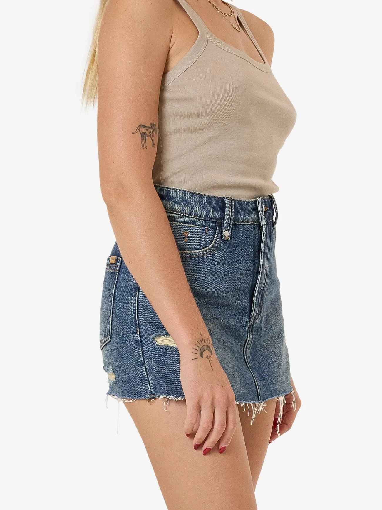 Harlow Skort - Vintage Indigo Fade