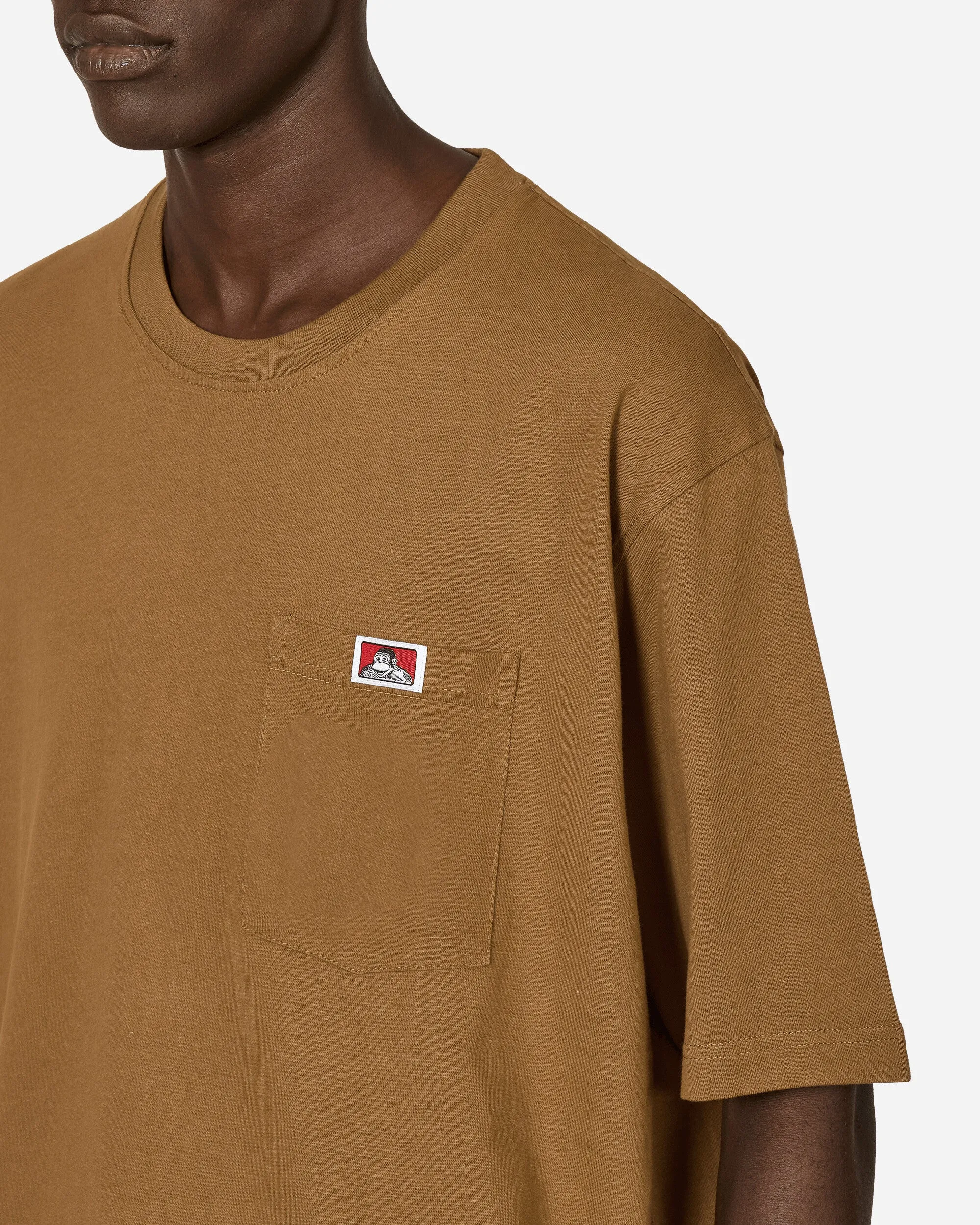 Heavy Duty Classic Label Pocket T-Shirt Coyote Brown